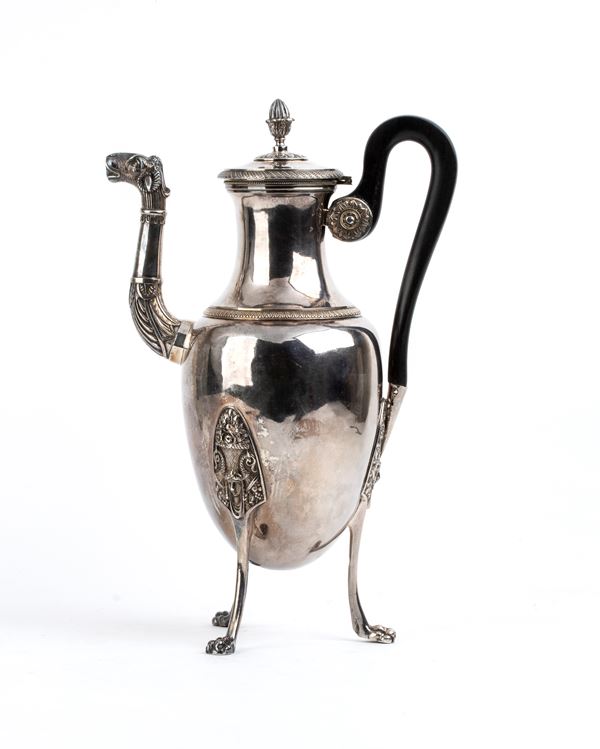N. X. Gouilin - Large French silver coffee pot