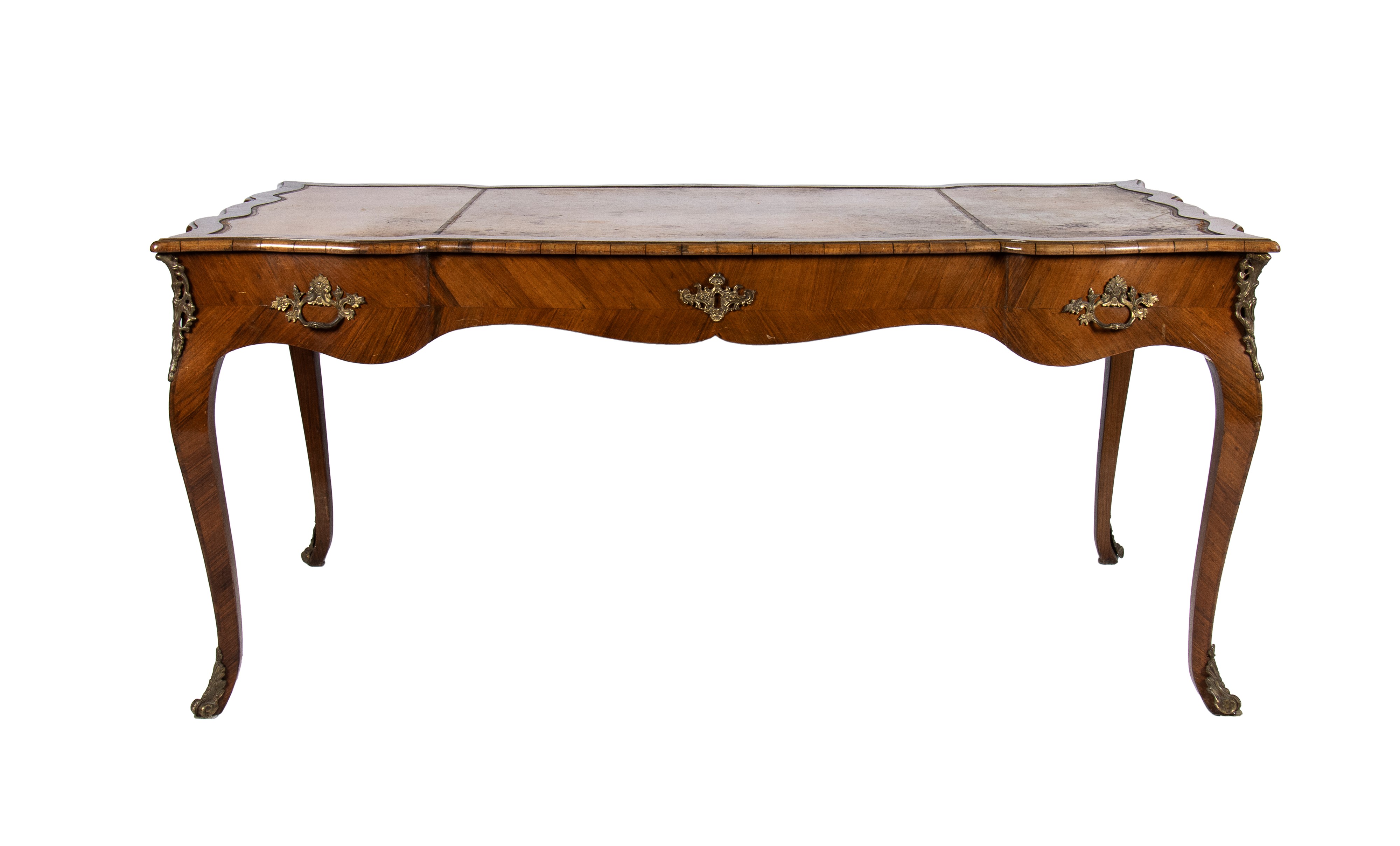 Bureau Plate Francese con Poltrona Chesterfield
