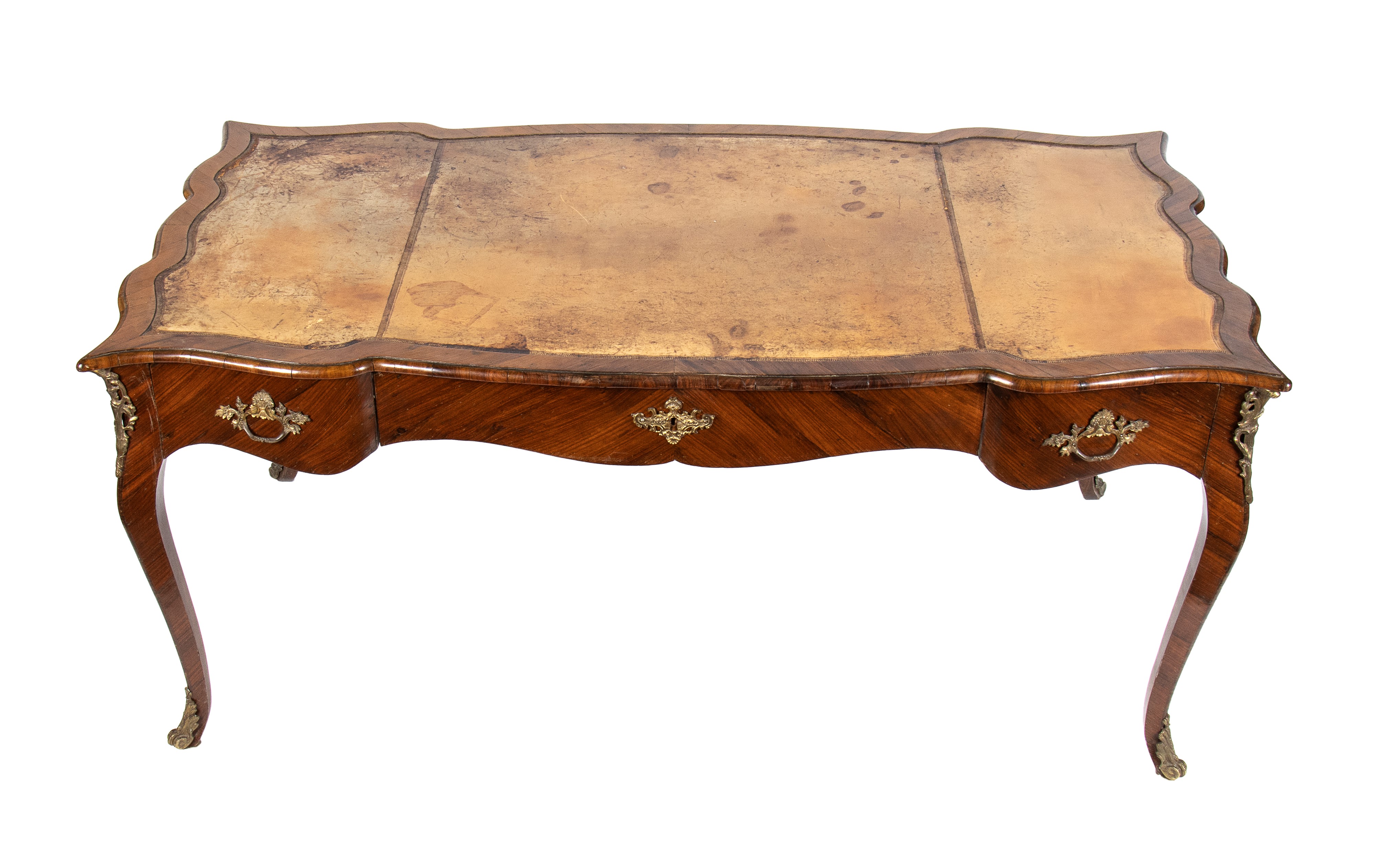 Bureau Plate Francese con Poltrona Chesterfield