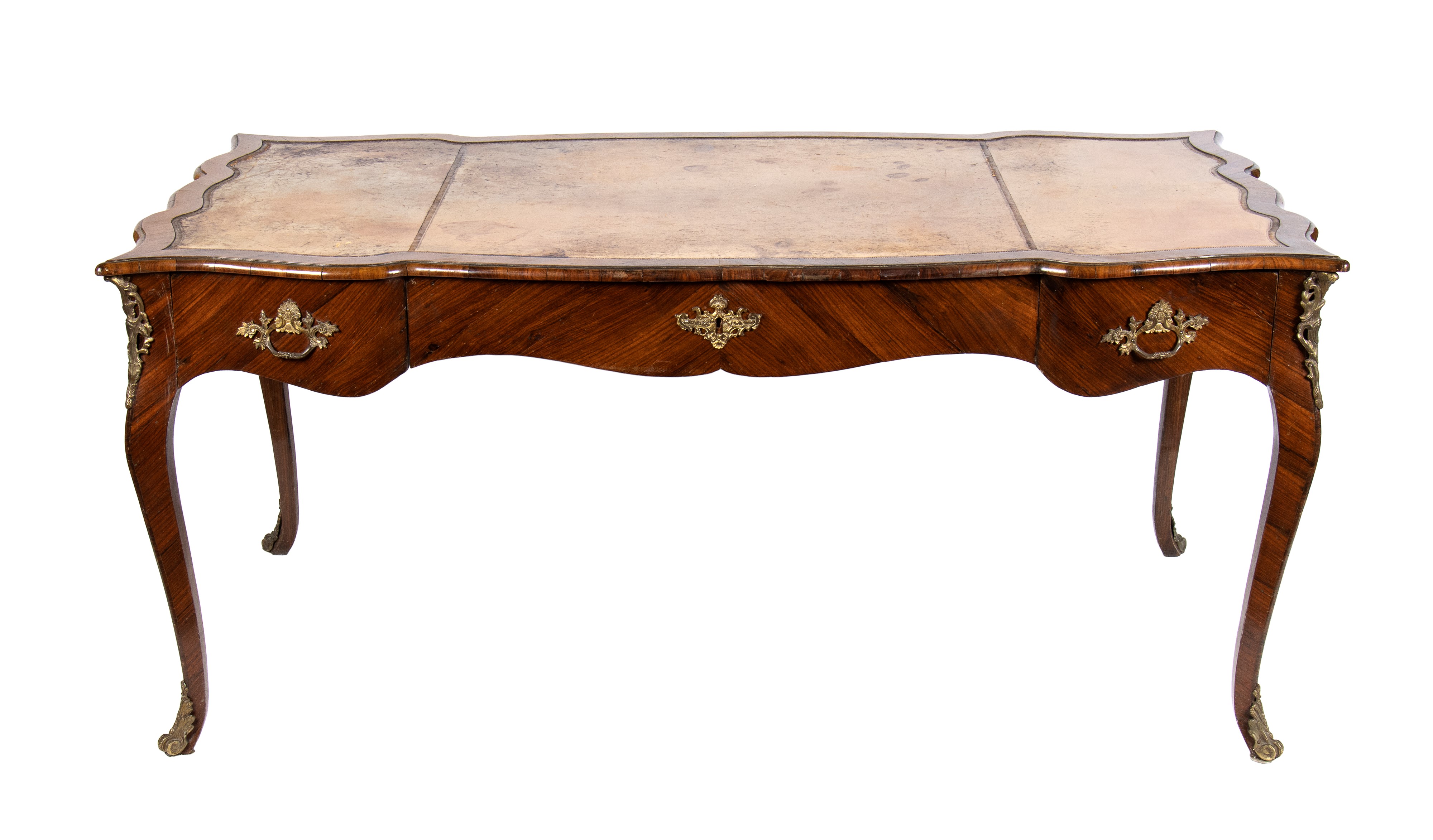 Bureau Plate Francese con Poltrona Chesterfield