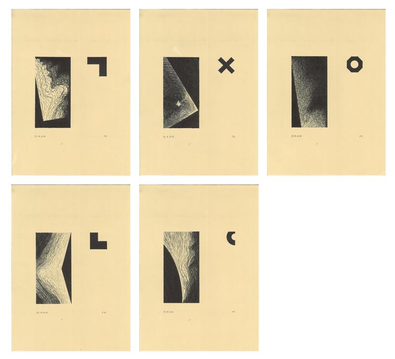 Giorgios Papaevangeliou - Senza Titolo. 5 Disegni