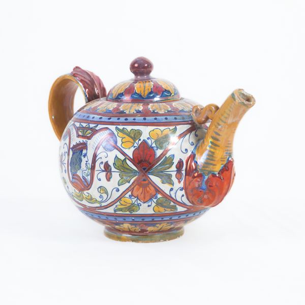 Luster ceramic teapot