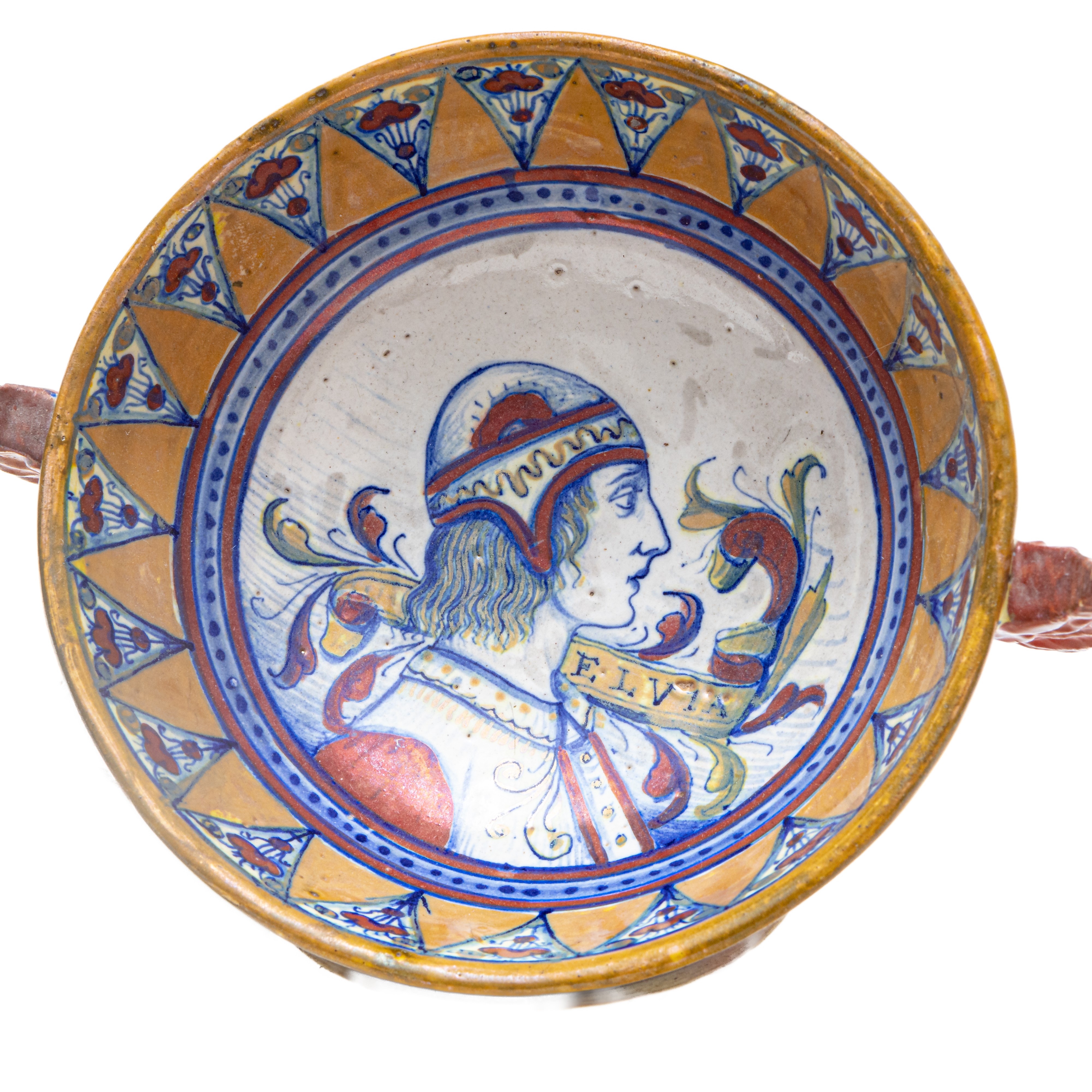 Alzata Centrotavola in Ceramica a Lustro
