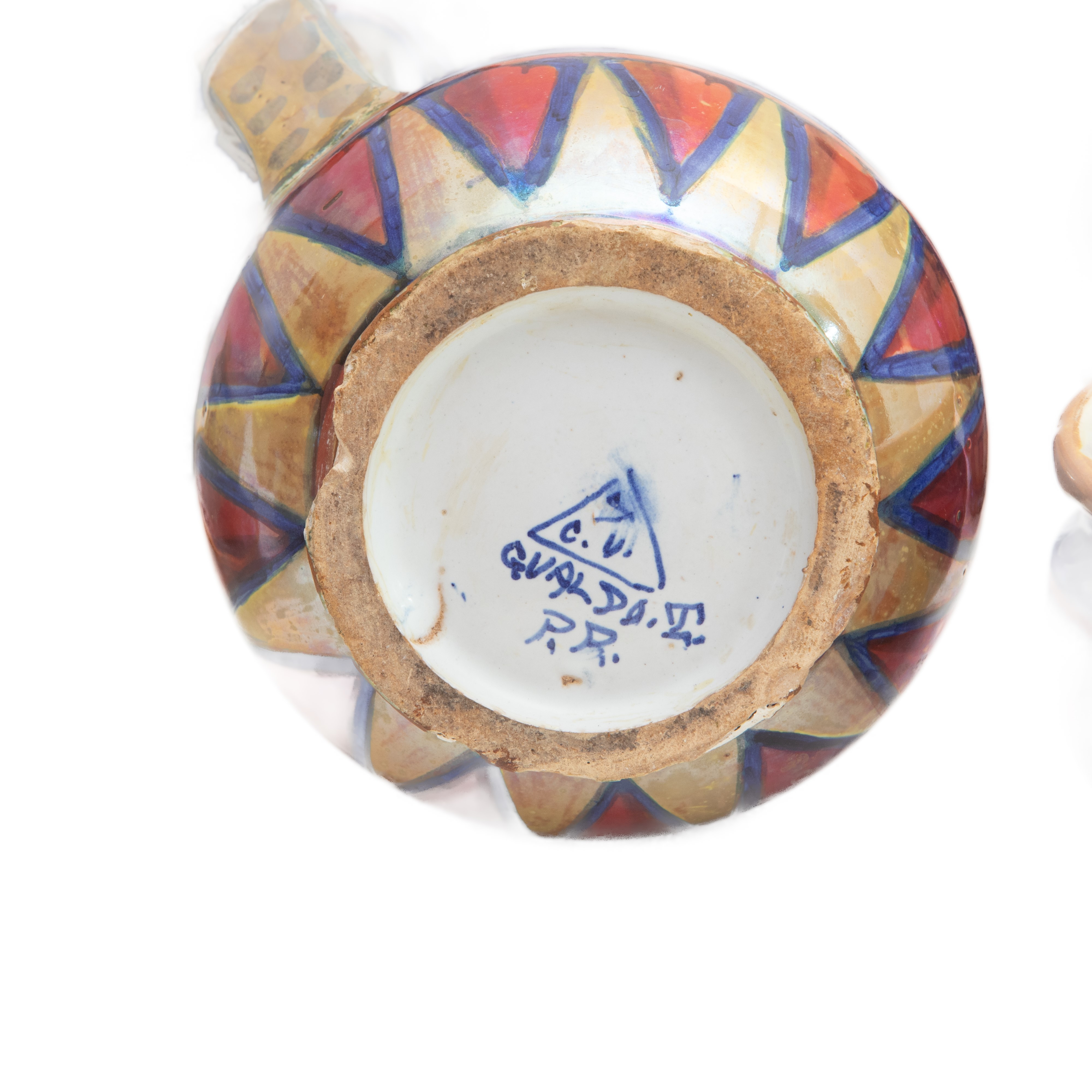 Lotto di Sette Pezzi in Ceramica a Lustro di Gualdo Tadino