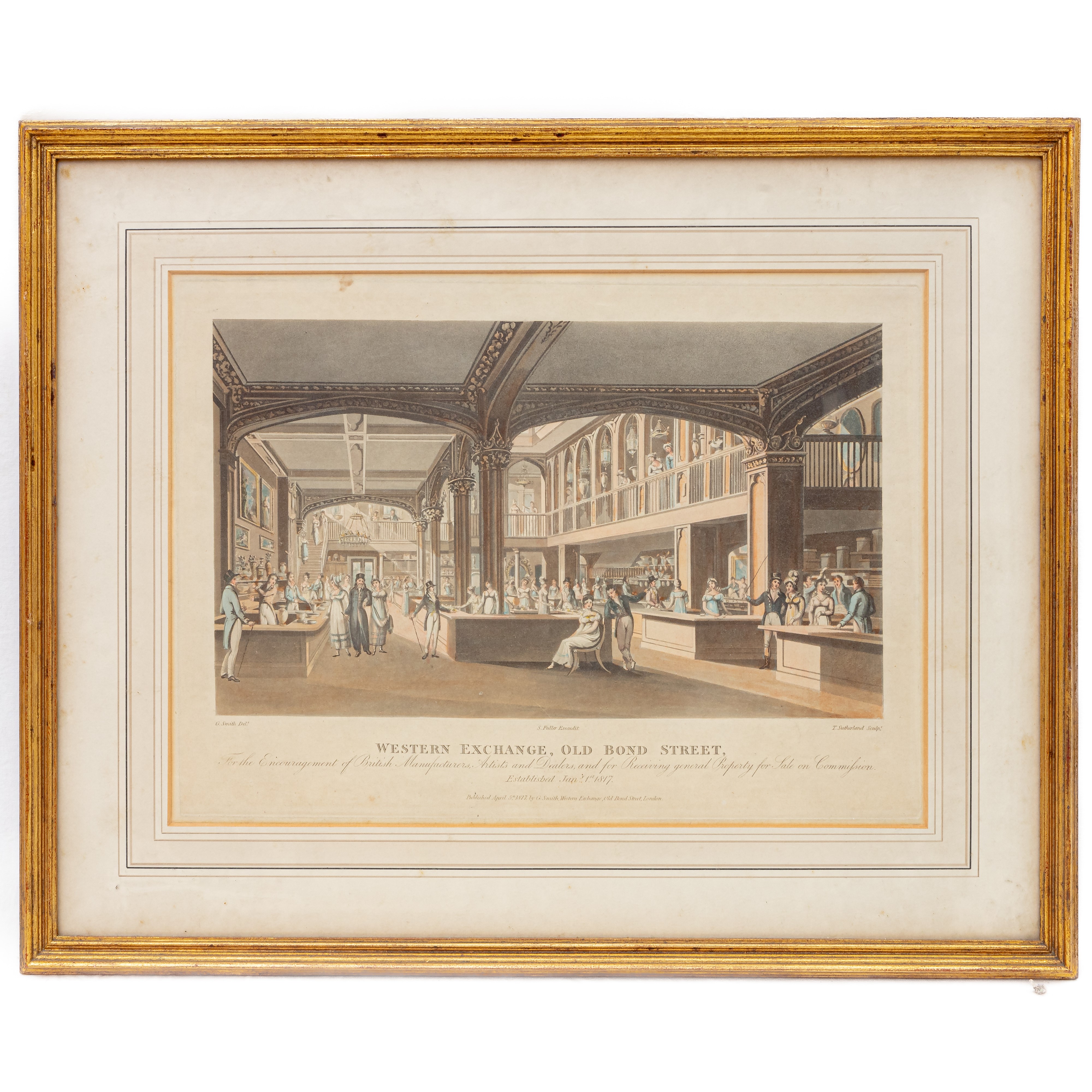 Lotto di quattro multipli su carta con vedute d'interni