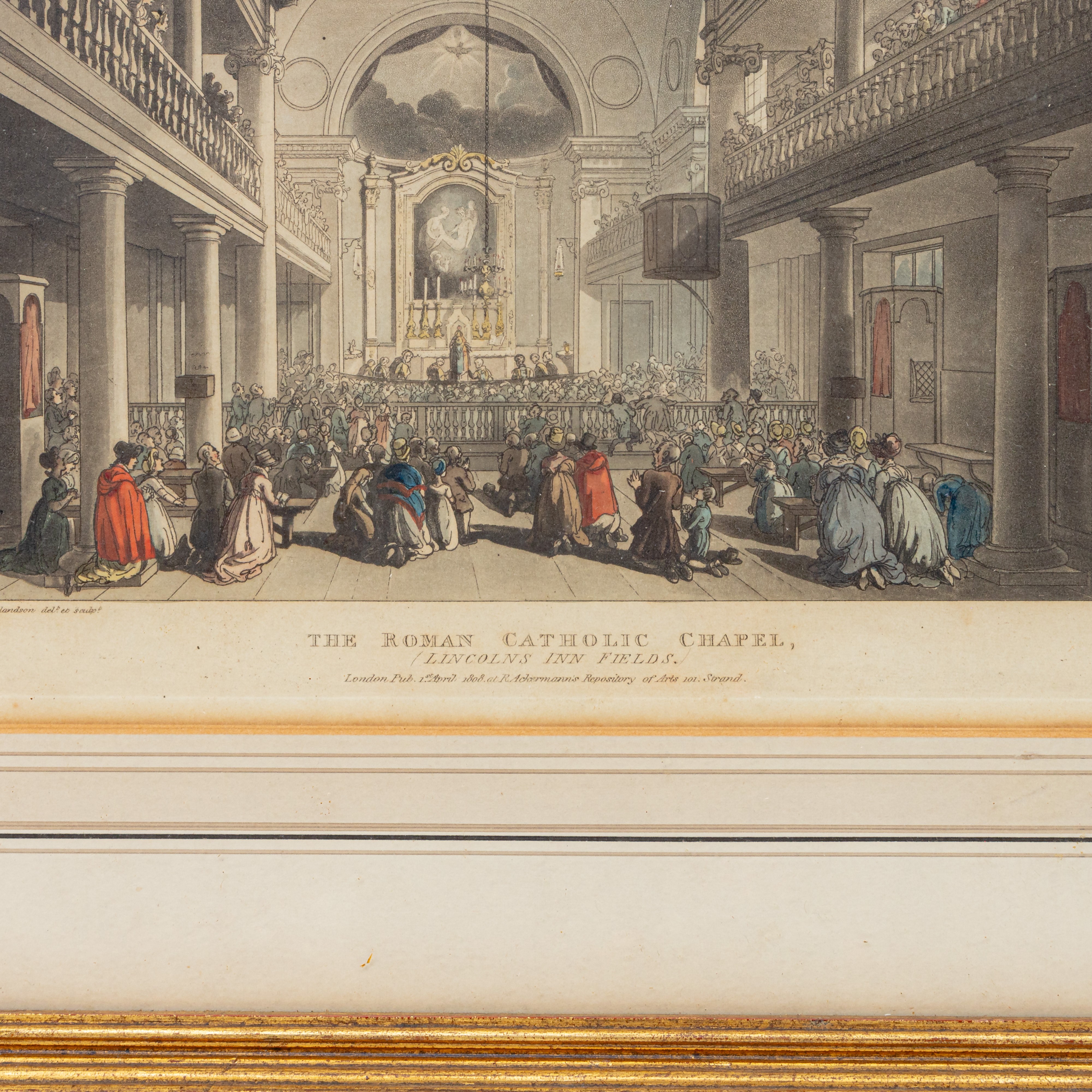 Lotto di quattro multipli su carta con vedute d'interni