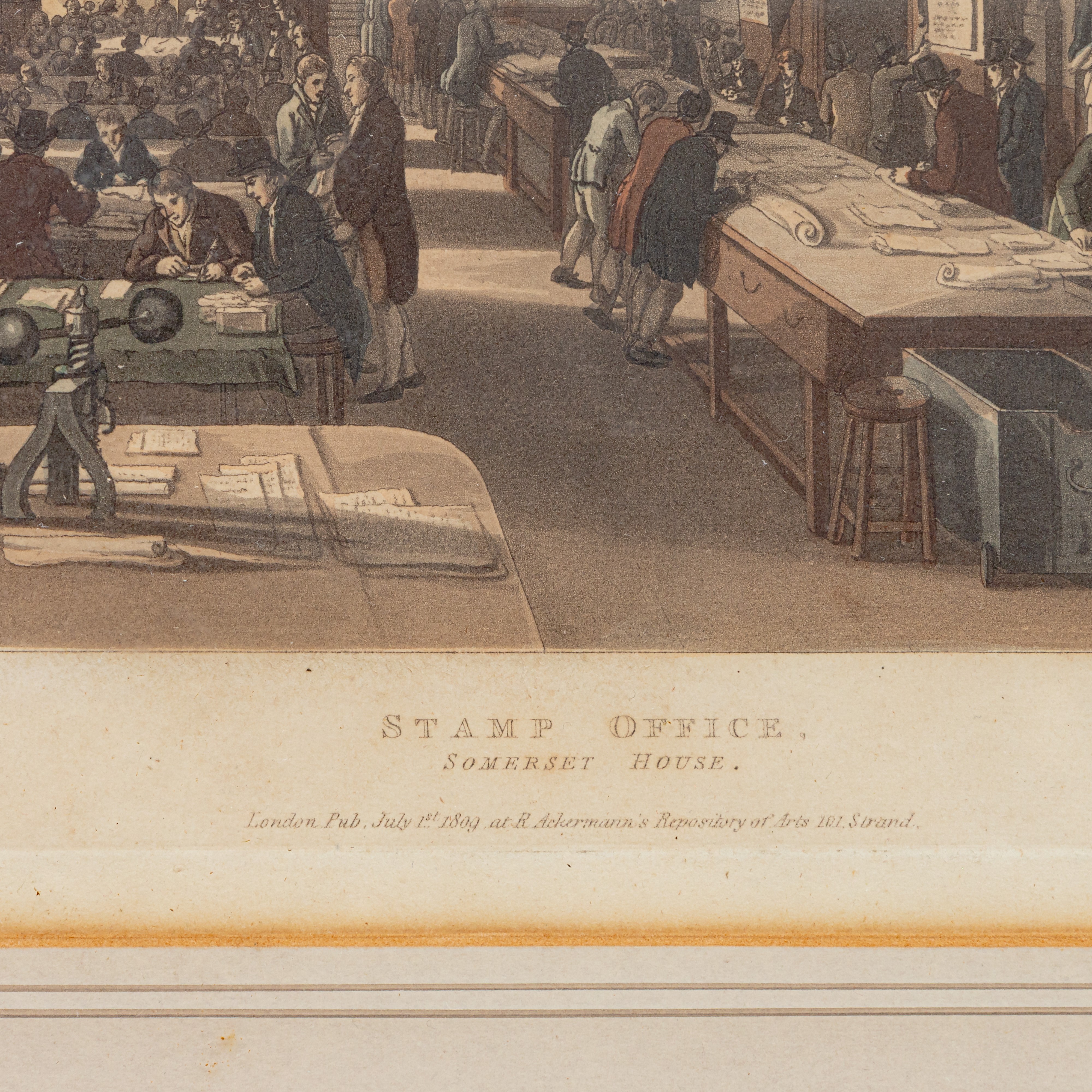 Lotto di quattro multipli su carta con vedute d'interni