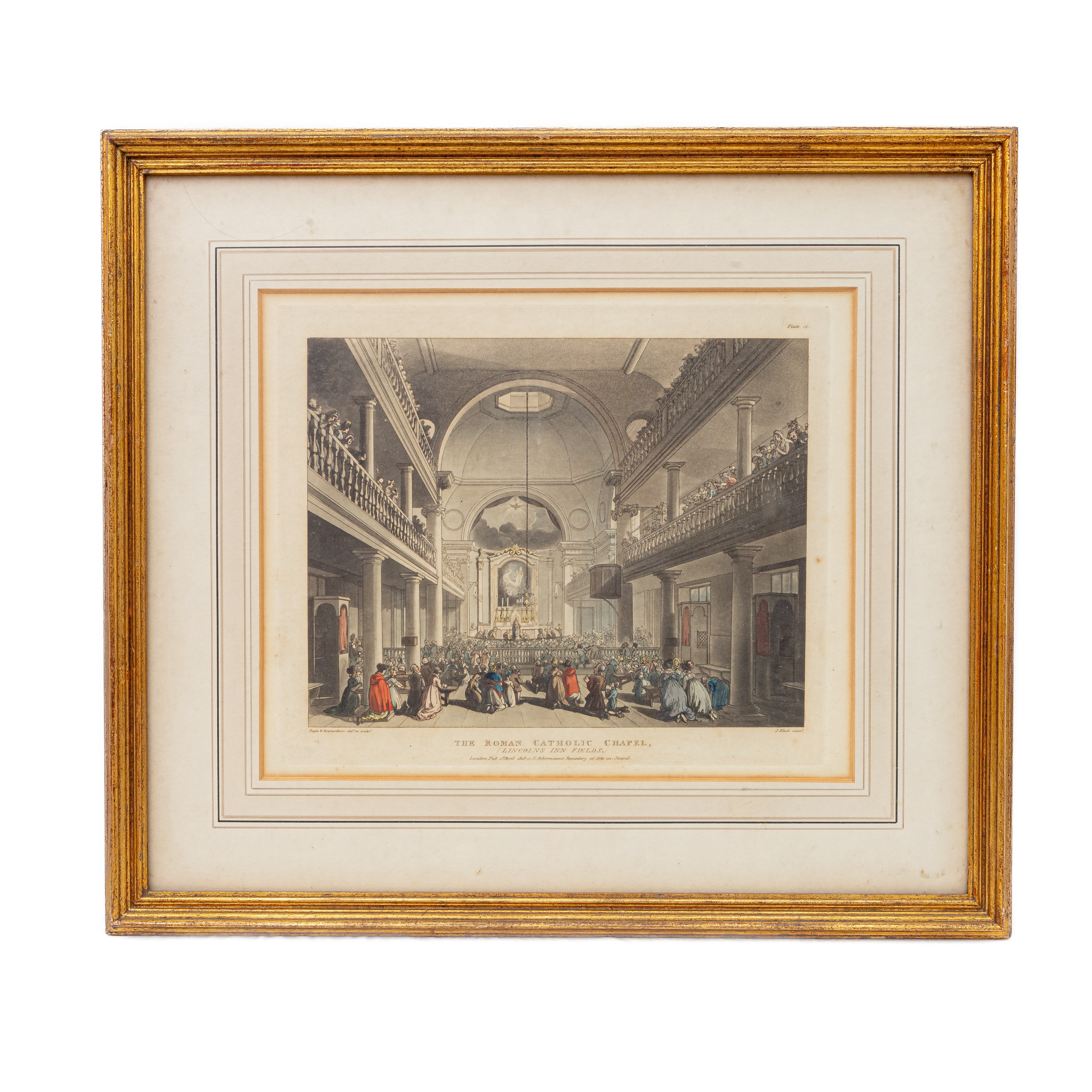 Lotto di quattro multipli su carta con vedute d'interni