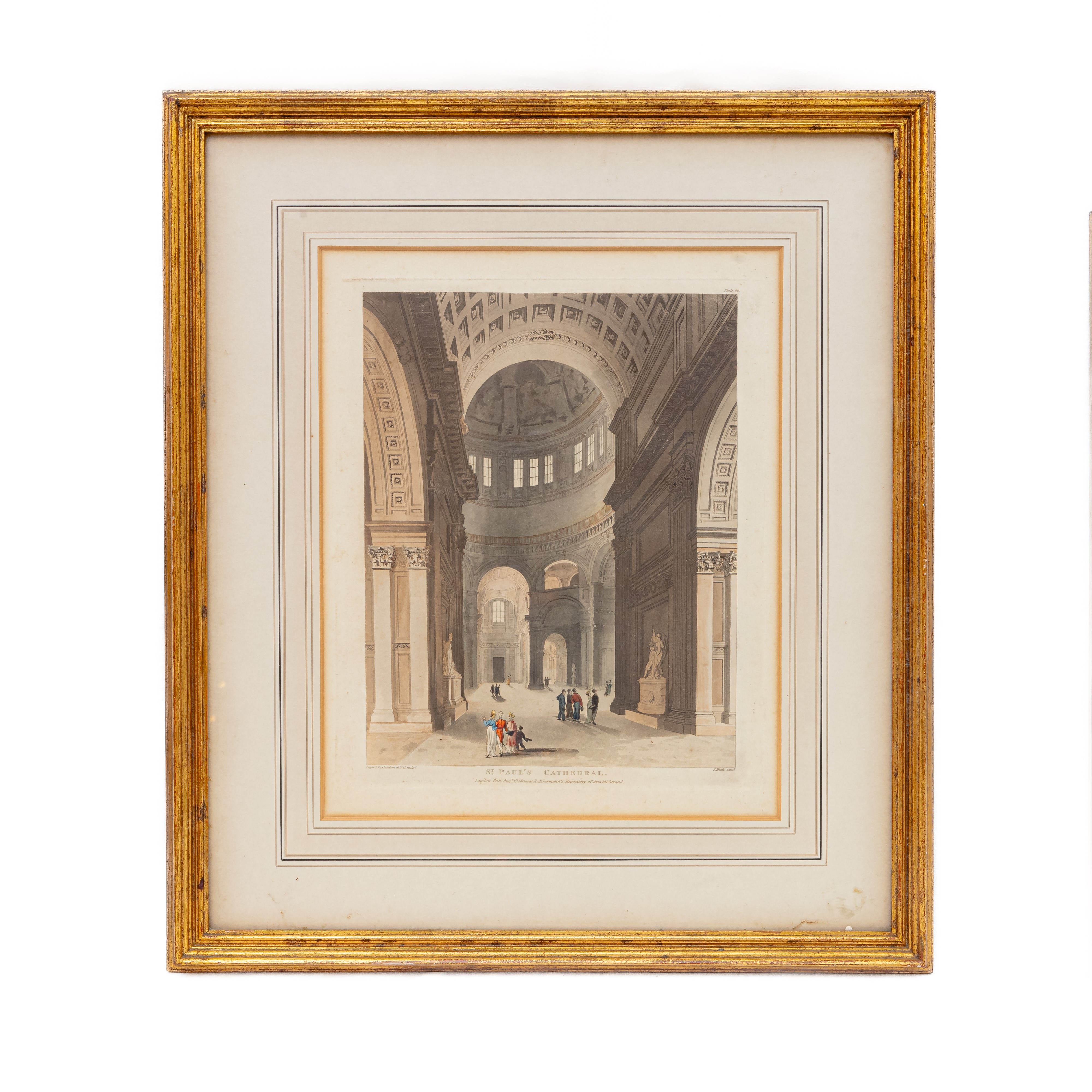 Lotto di quattro multipli su carta con vedute d'interni