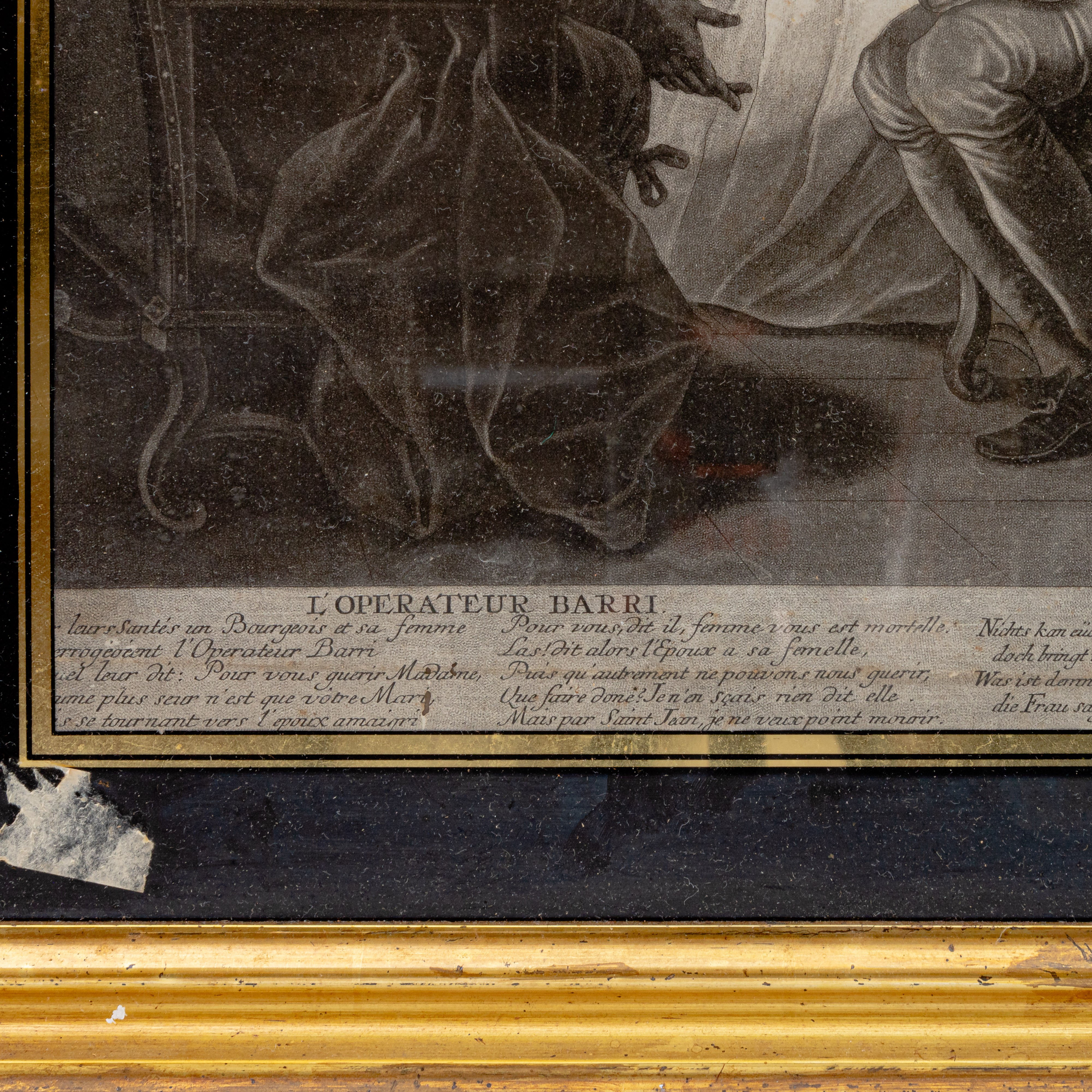 L' infanzia e il medico ,coppia di multipli in cornice sottovetro