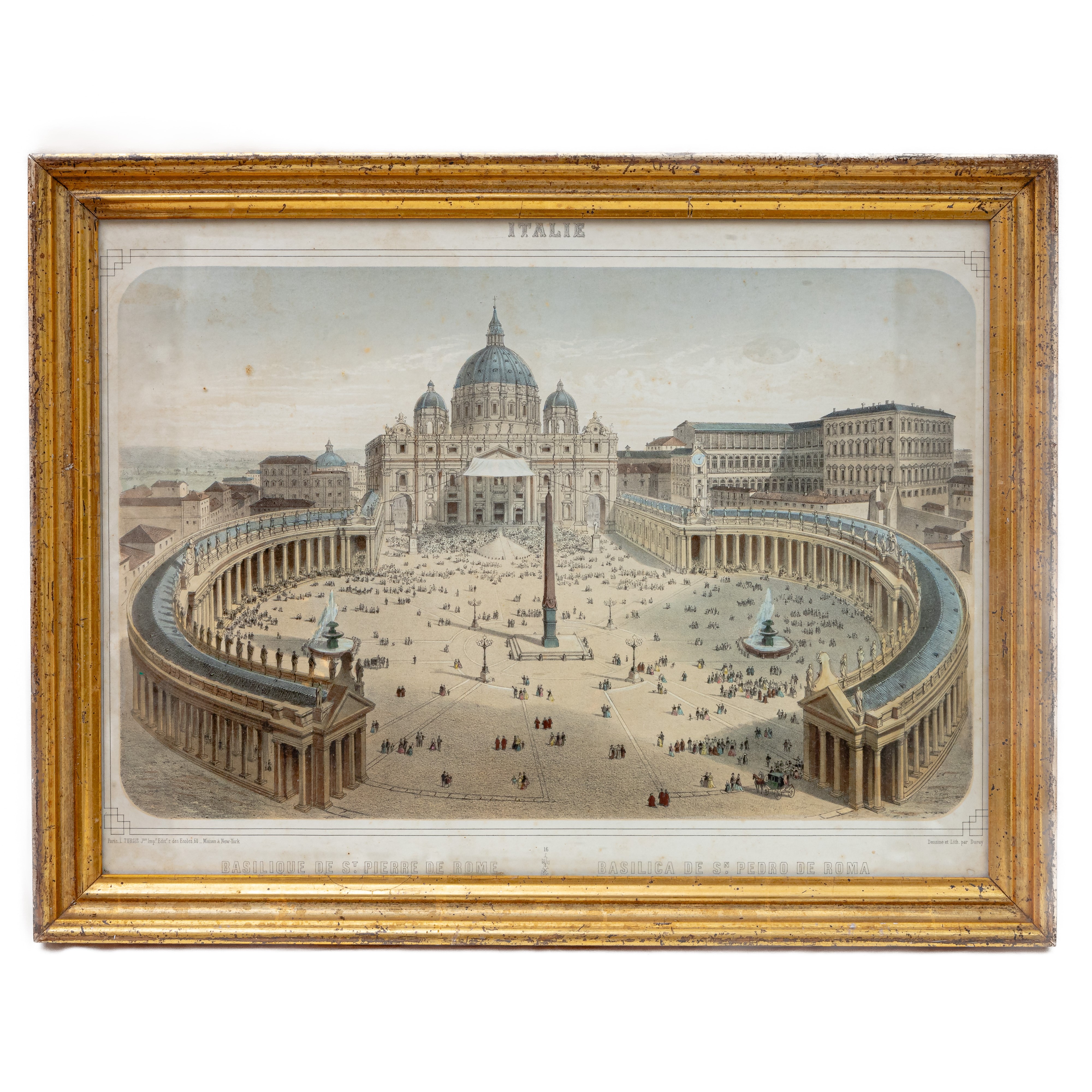 Lotto di due multipli su carta con vedute di città