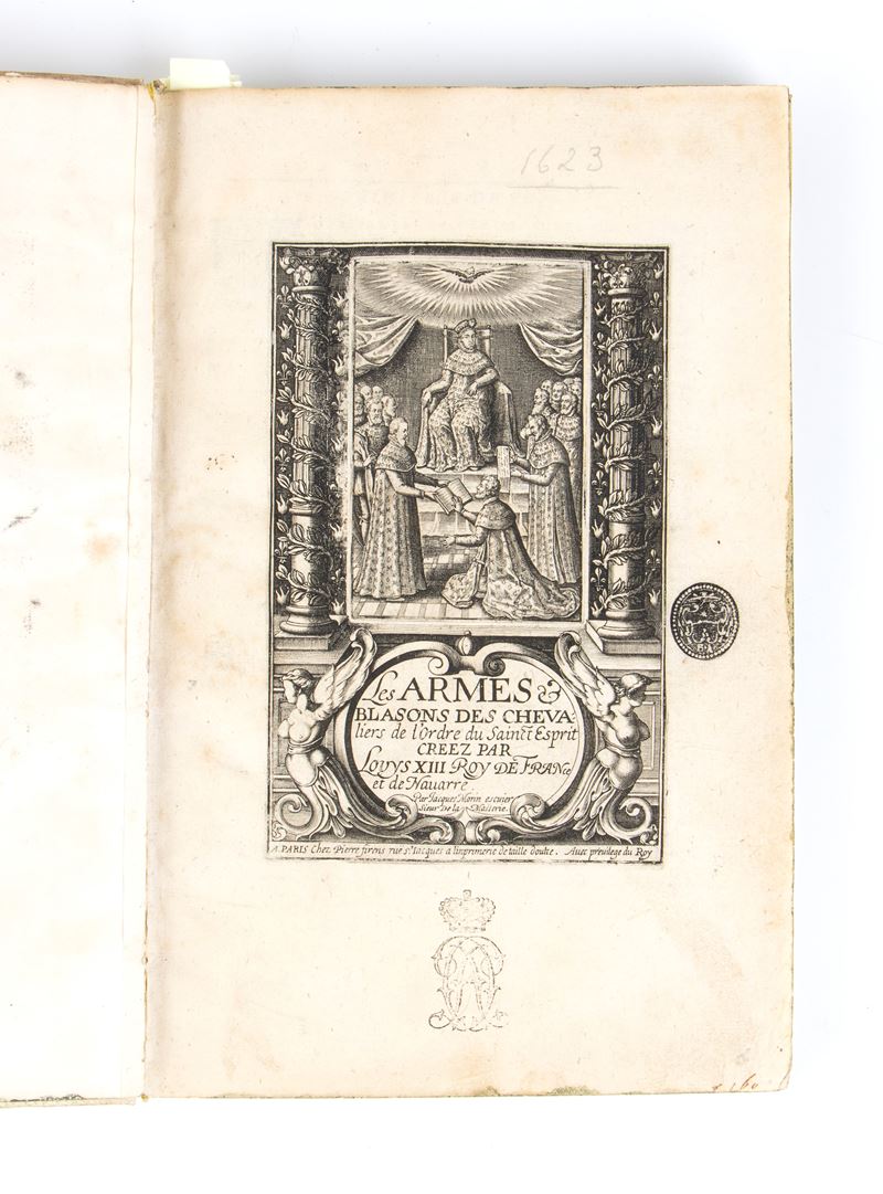 Morin Jacques Les Armes & Blasons Des Chevaliers De L’ Ordre di Saint Esprit Créez Par Louis XIII...