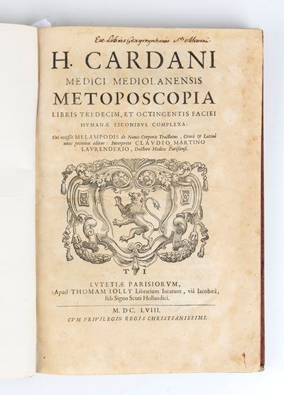 Hieronimus Cardanus. Metoposcopia, Libris Tredecim, Et Octingentis Faciaei Humanae Eiconibus Comp...