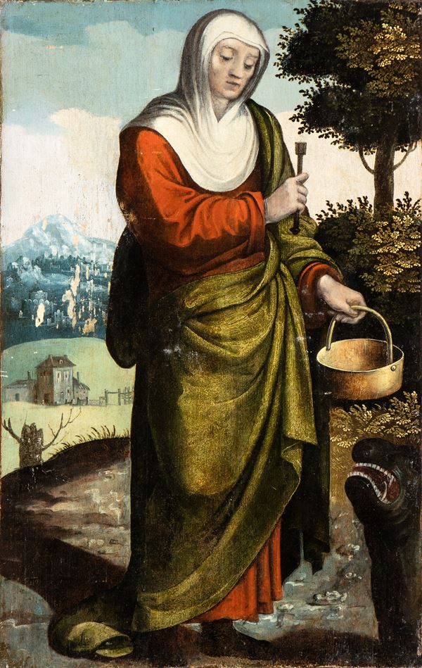 Scuola valenciana, XVI secolo - Saint Martha of Bethany