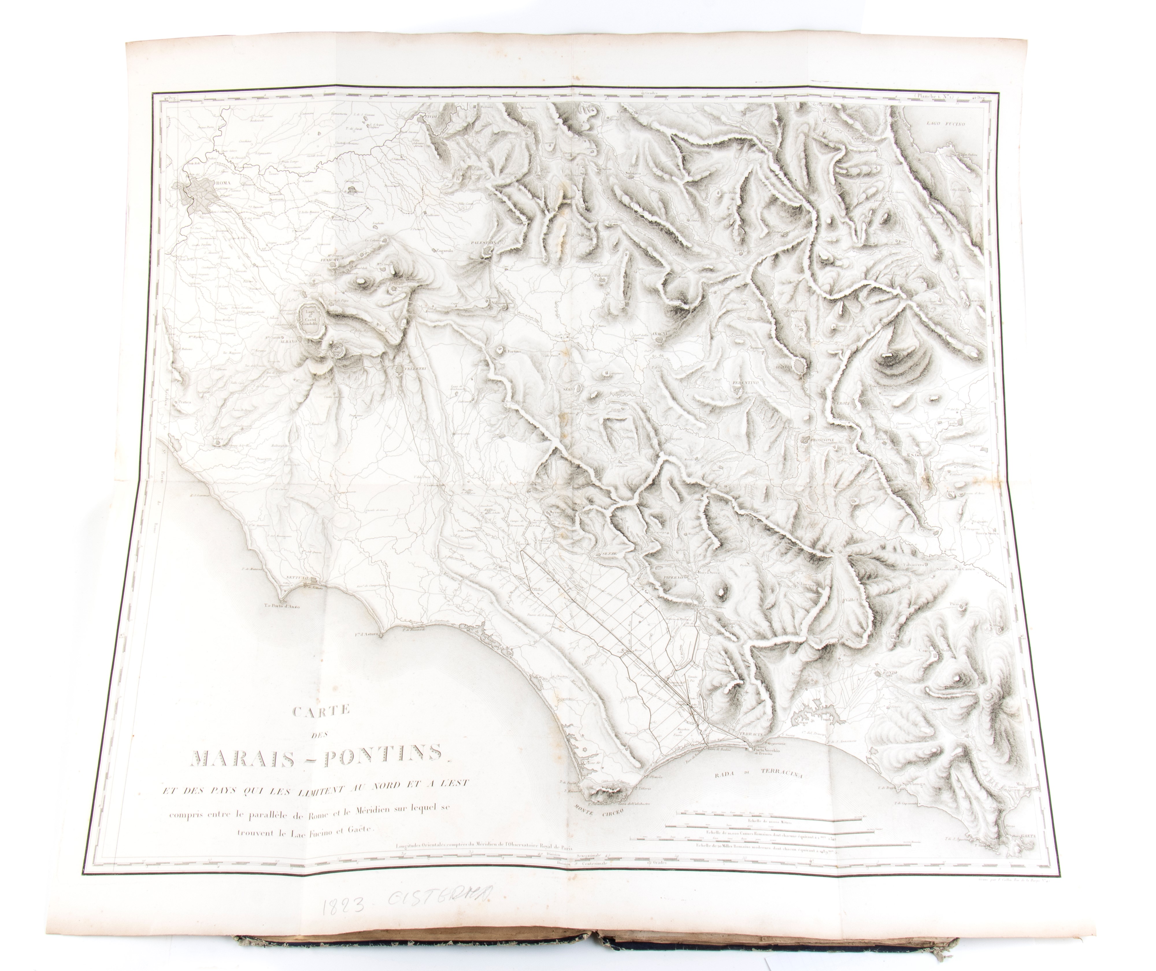De Prony. Description Hydrographique Et Historique Des Marais Pontins. Paris 1818-1823