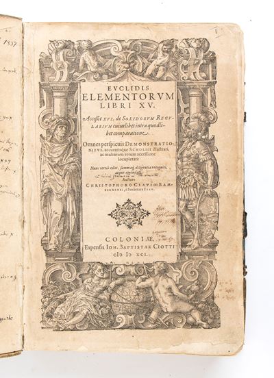 Euclide. Euclidis Elementorum Libri XV. Colonia 1591