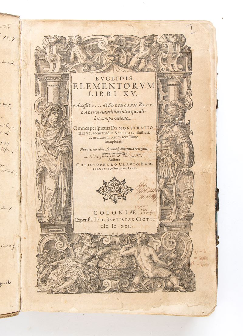 Euclide. Euclidis Elementorum Libri XV. Colonia 1591