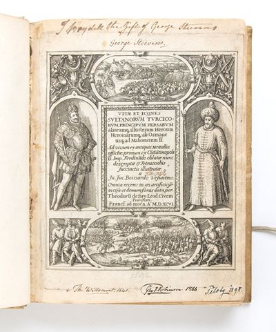 Boissard Jean Jacques. Vitae Et Icones Sultanorum Turcicorum Principum Persarum. Francoforte 1596