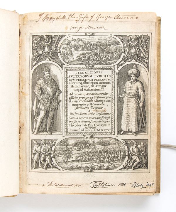 BOISSARD JEAN JACQUES. VITAE ET ICONES SULTANORUM TURCICORUM PRINCIPUM PERSARUM. FRANCOFORTE 1596