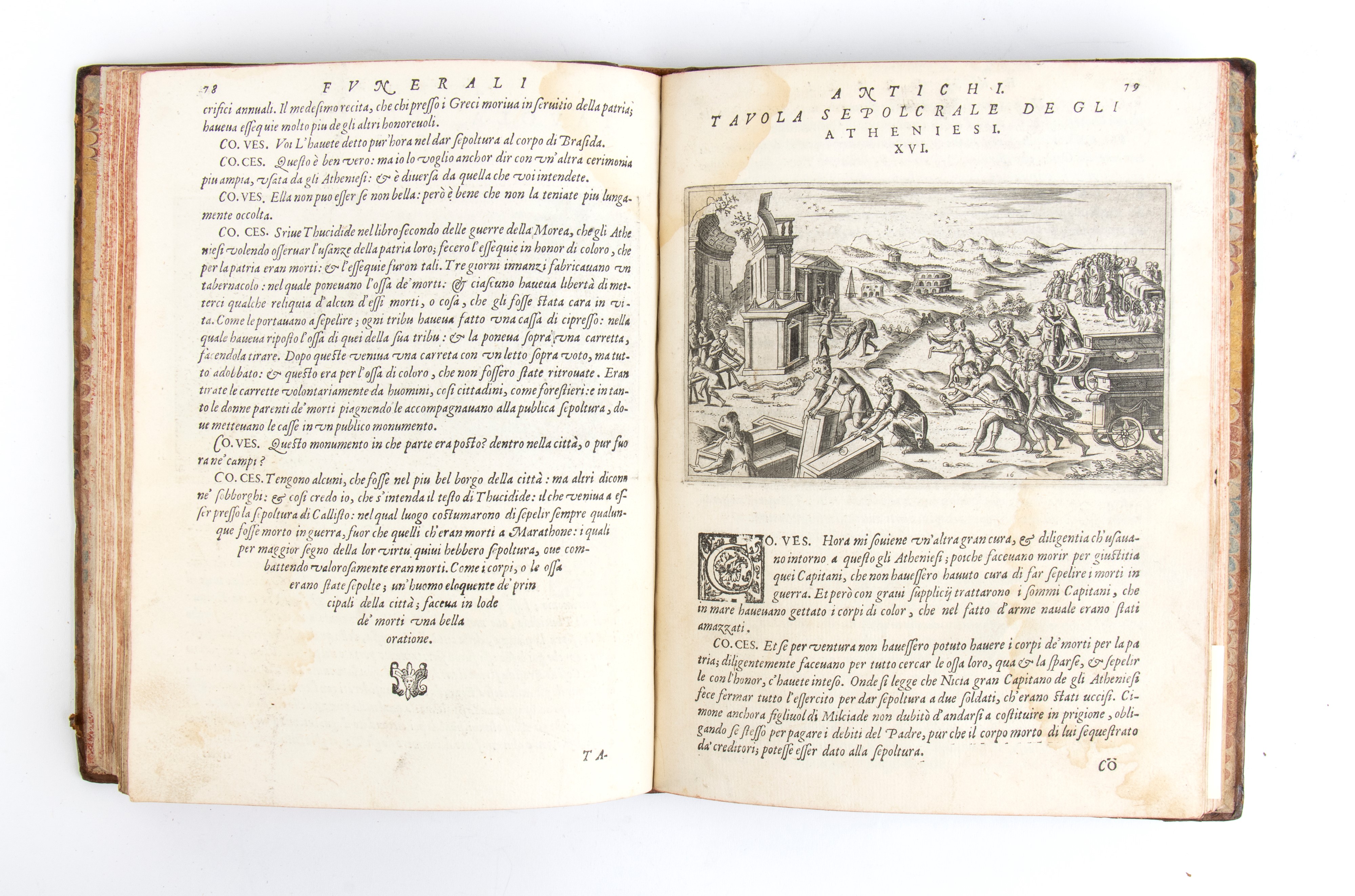 Porcacchi Tommaso. Funerali Antichi di Diuersi Popoli, Et Nationi. Venezia 1591