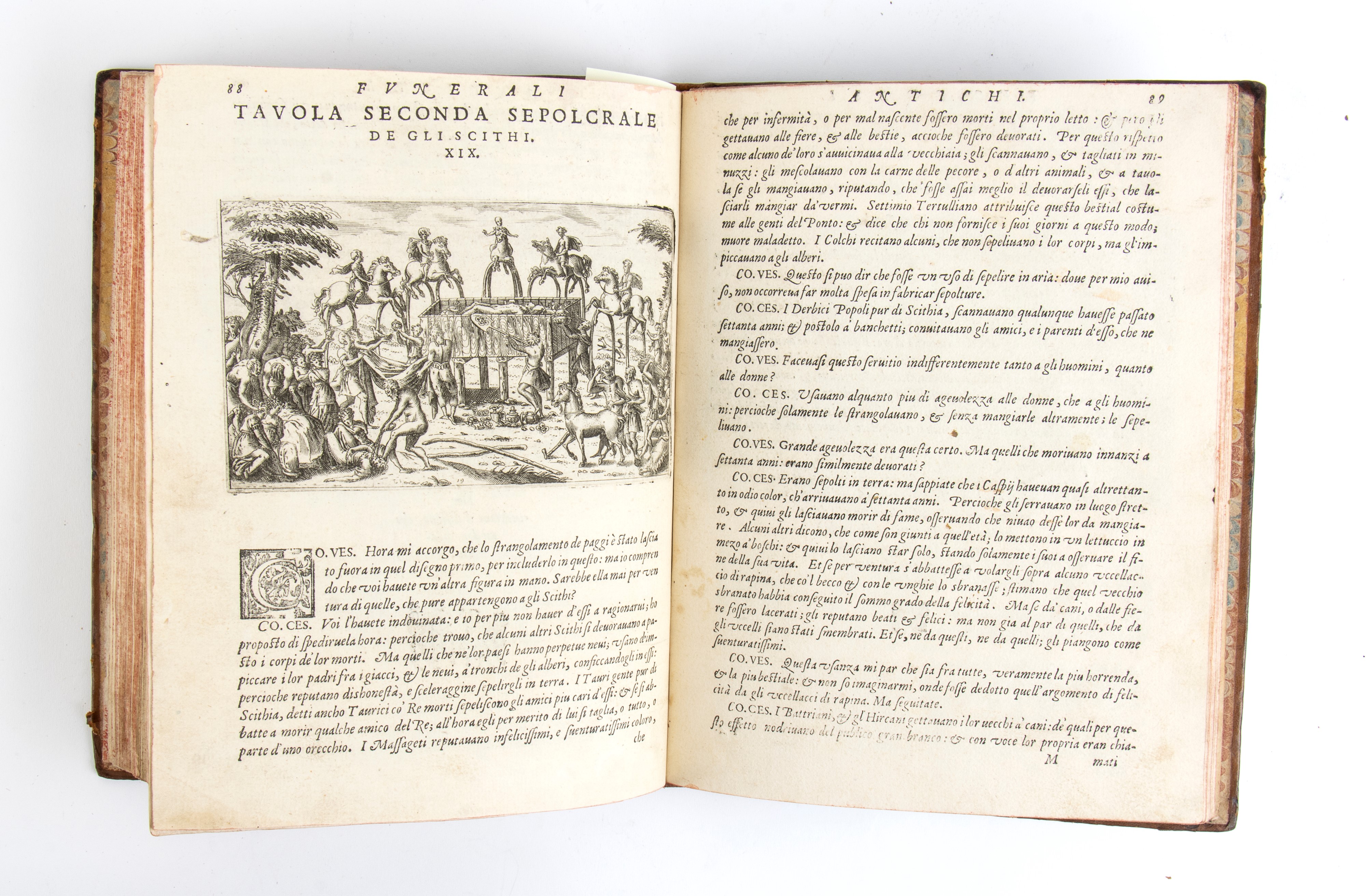 Porcacchi Tommaso. Funerali Antichi di Diuersi Popoli, Et Nationi. Venezia 1591