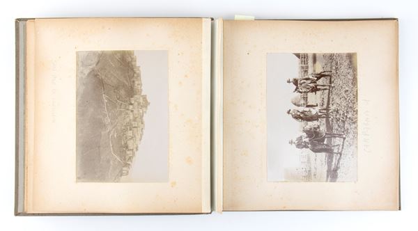 ALBUM DI 45 FOTOGRAFIE DI CAMPAGNA ROMANA. XIX sec.