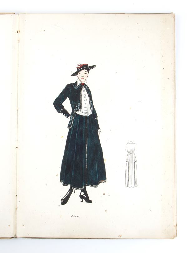 Album of 21 fashion drawings. Early 20th century