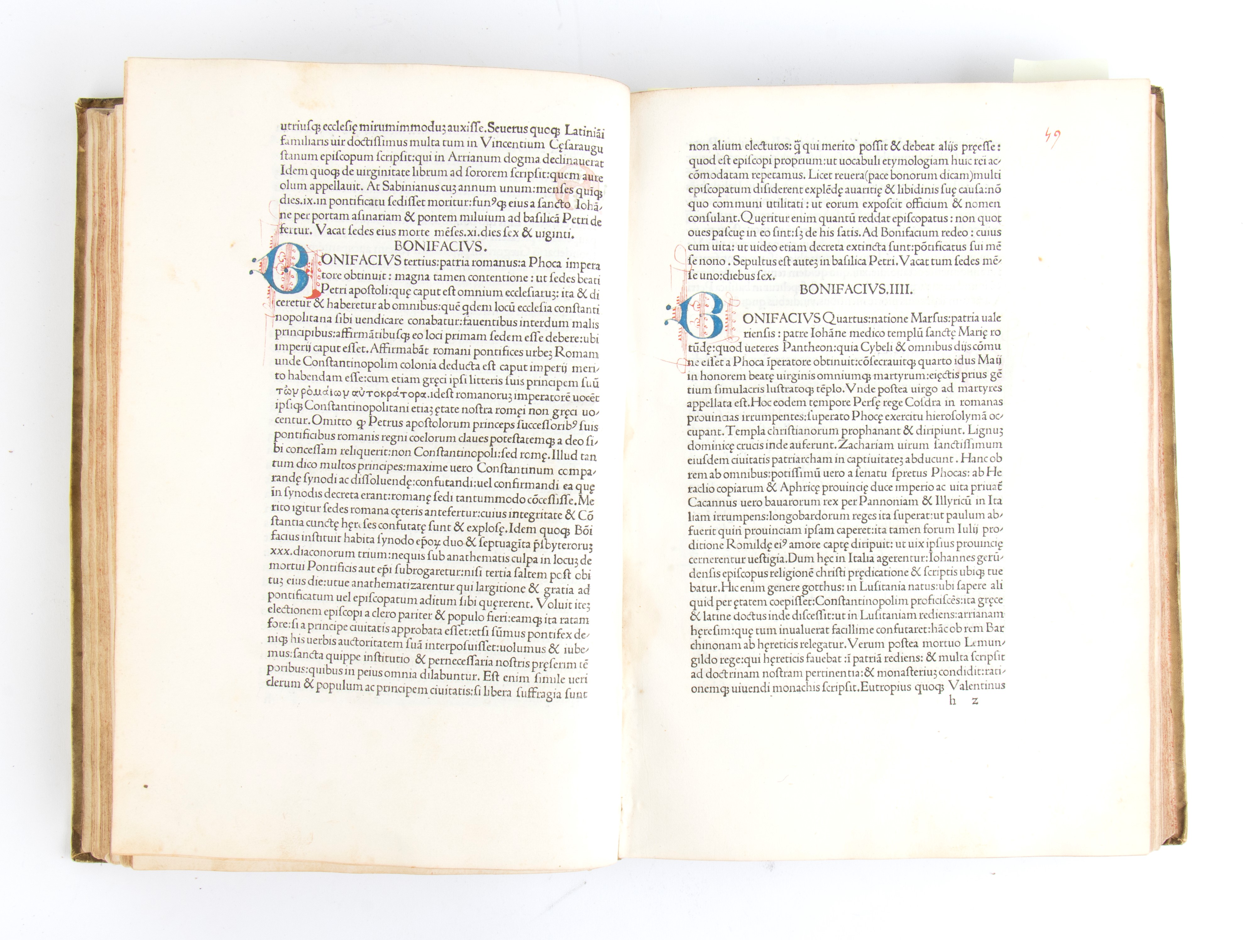 Platina. Vita dei Pontefici Prima Edizione 1479. Venezia Johannes De Colonia And Johannes Manthen...