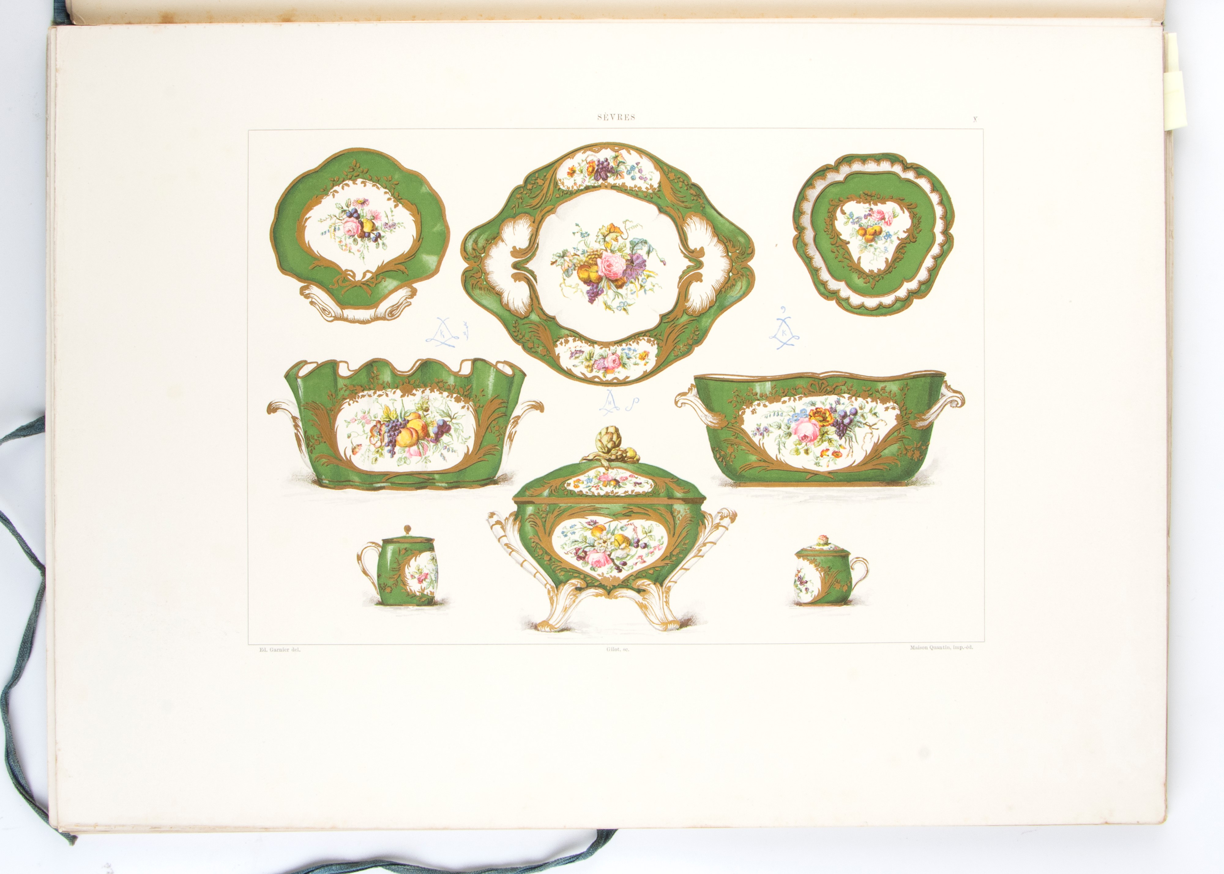 Garnier, Edouard. la Porcelaine Tendre De Sèvres : 50 Planches Reproduisant 250 Motifs En Aquarel...