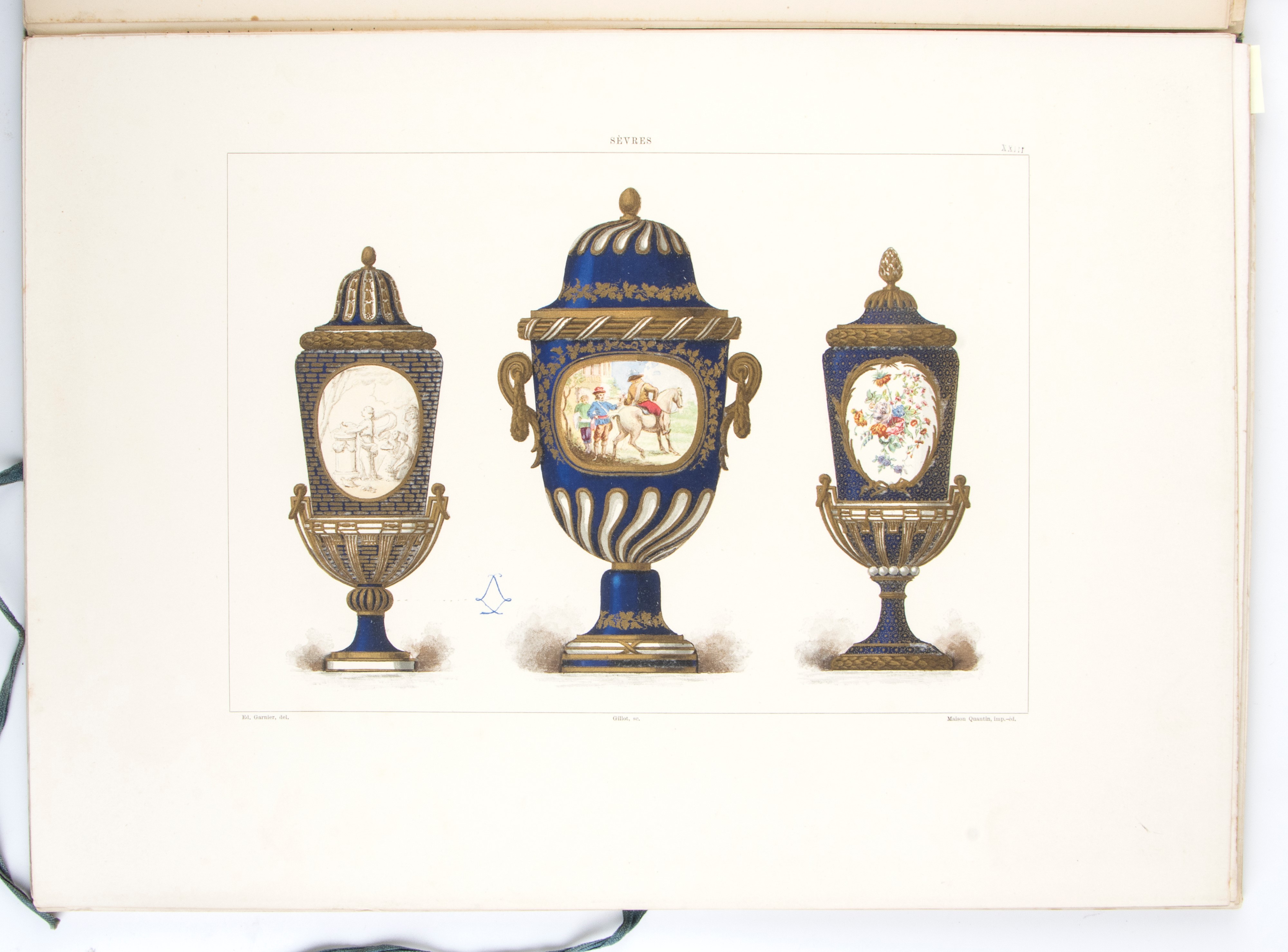 Garnier, Edouard. la Porcelaine Tendre De Sèvres : 50 Planches Reproduisant 250 Motifs En Aquarel...