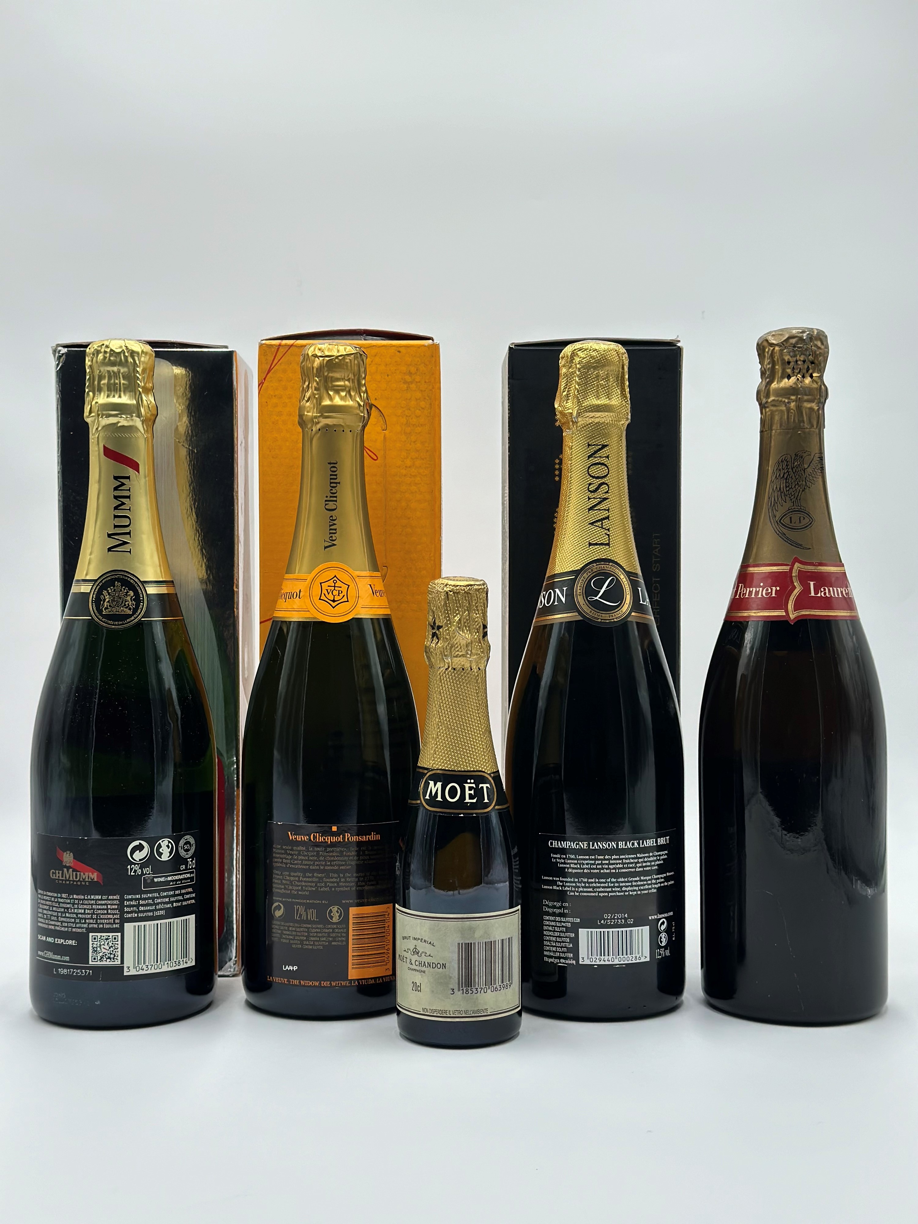 G.h.mumm, Veuve Cliquot, Moët & Chandon, Lanson, Laurent Perrier