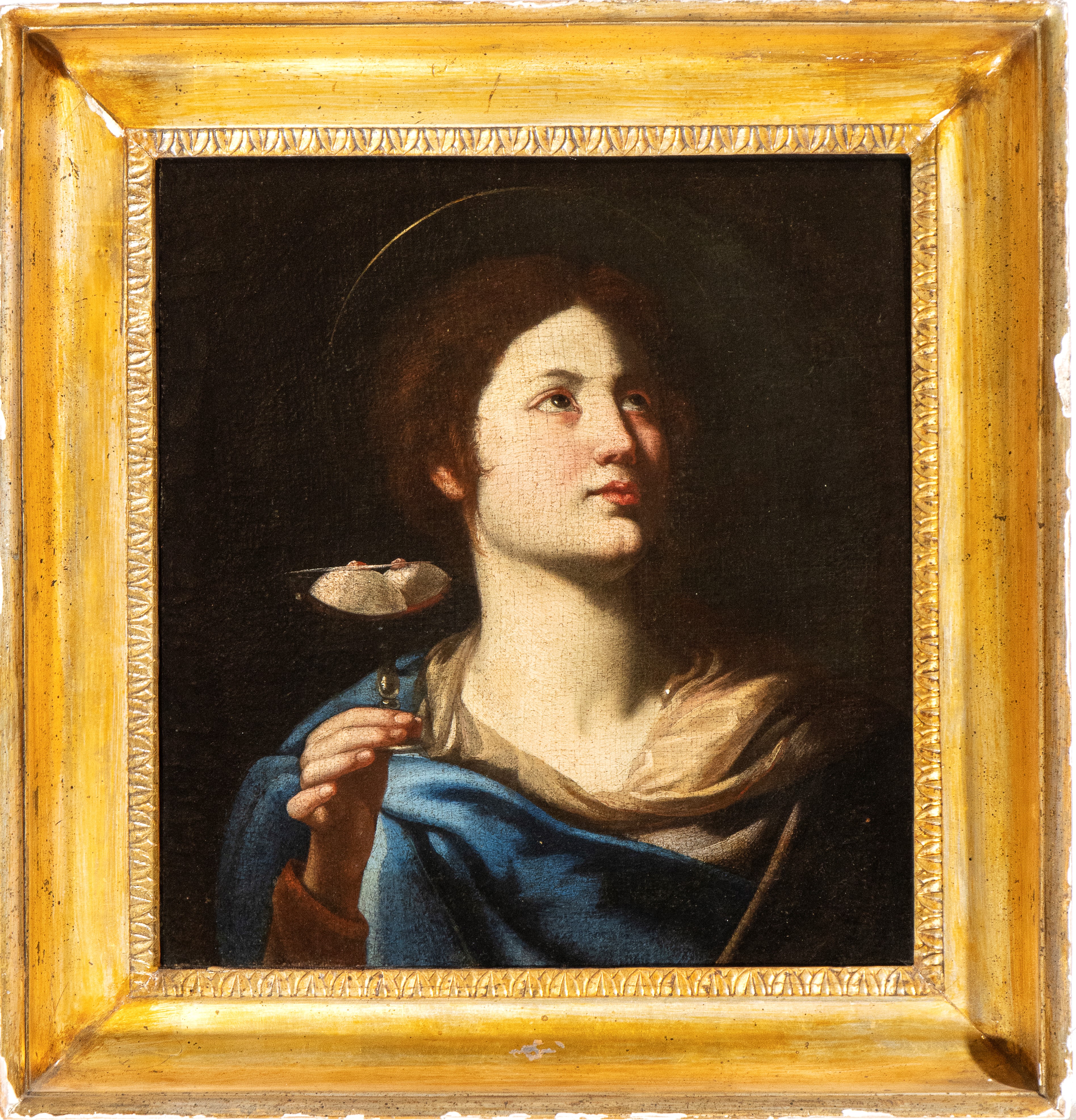 Nicolò De Simone - A) Sant'agata; B) Santa con Vessillo Rosso. Coppia di Dipinti