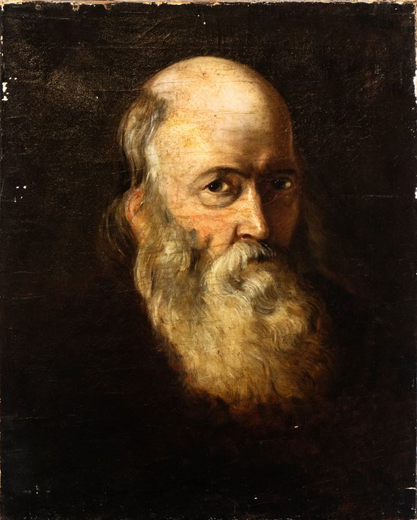 Artista fiammingo, XVII secolo - Manly portrait with beard