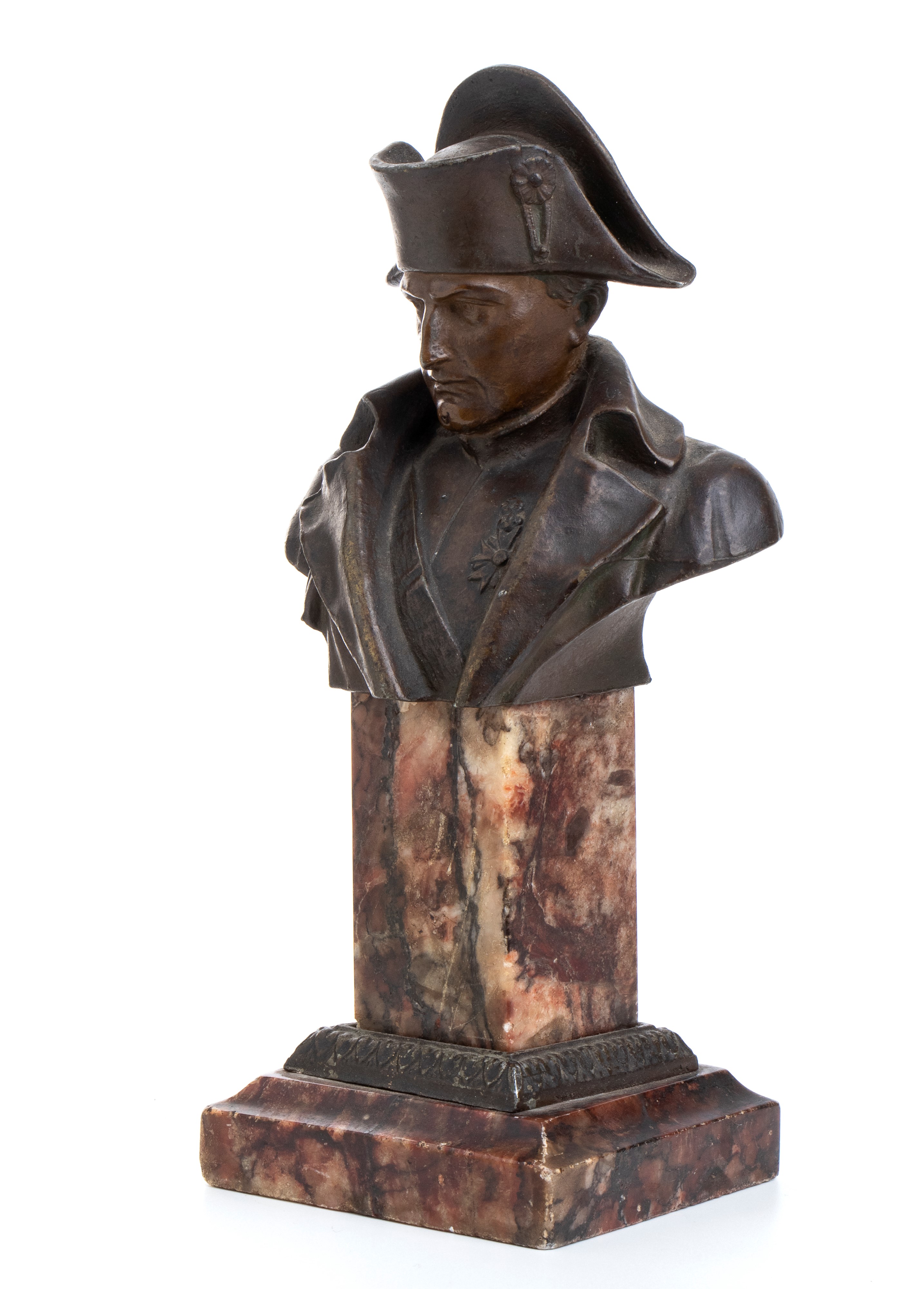 Busto in Bronzo di Napoleone i su Base Marmorea