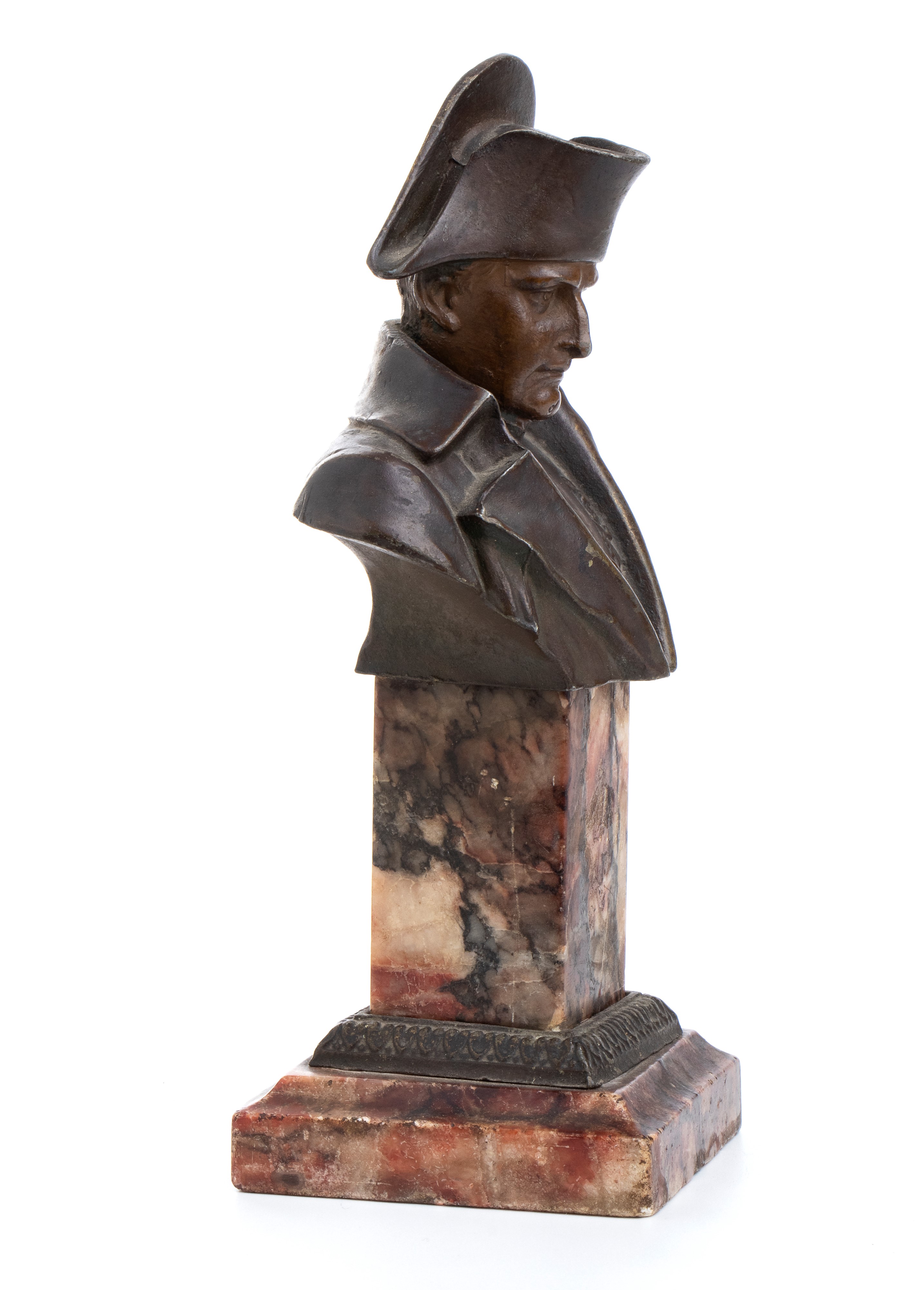 Busto in Bronzo di Napoleone i su Base Marmorea