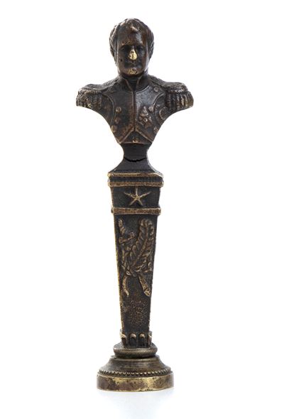 Sigillo in Bronzo con Busto di Napoleone