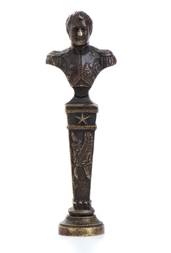 Sigillo in bronzo con busto di Napoleone