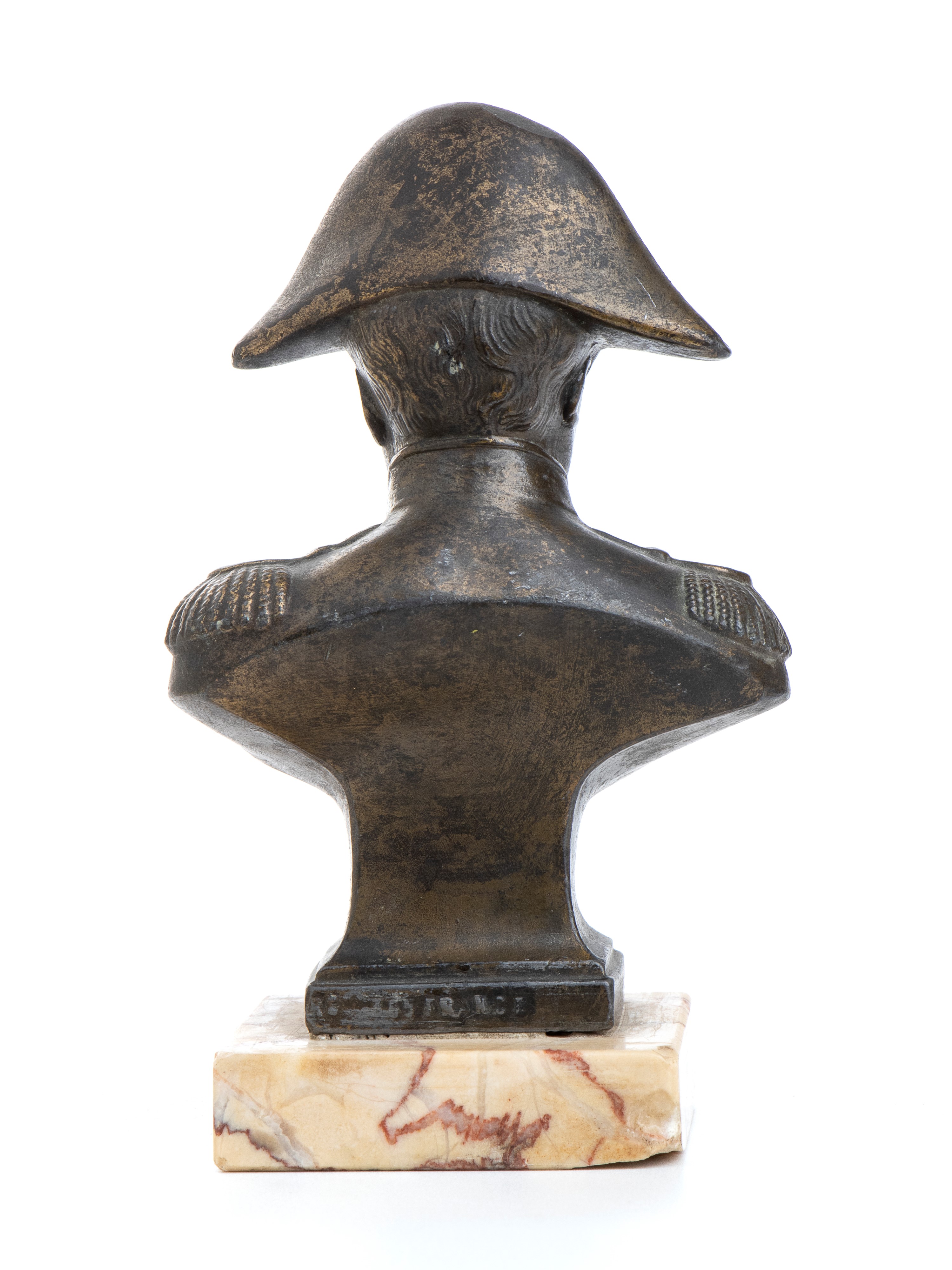 Piccolo Busto di Napoleone in Antimonio con Base in Marmo