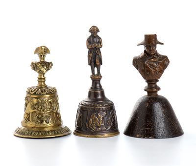3 Campanelli in Vari Materiali con L’effigie di Napoleone