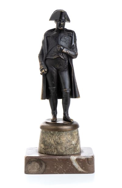 Scultura in Bronzo di Napoleone con Base in Marmo