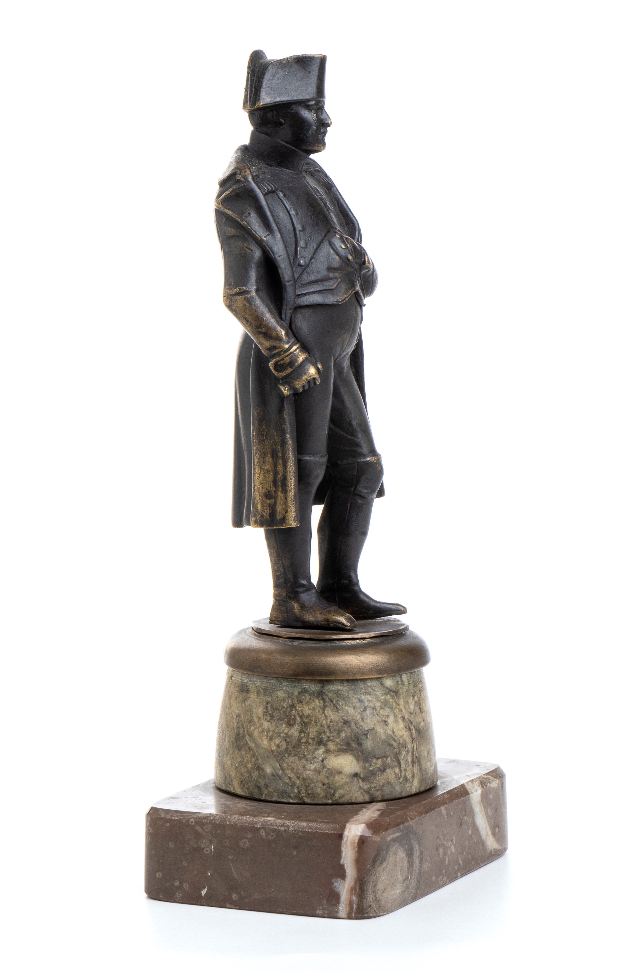 Scultura in Bronzo di Napoleone con Base in Marmo