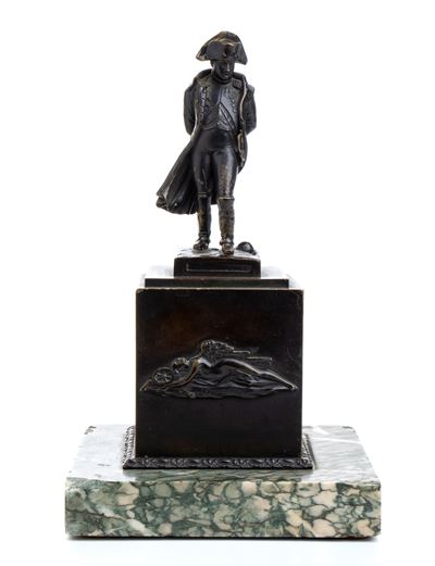Scultura in Bronzo di Napoleone con Base in Marmo