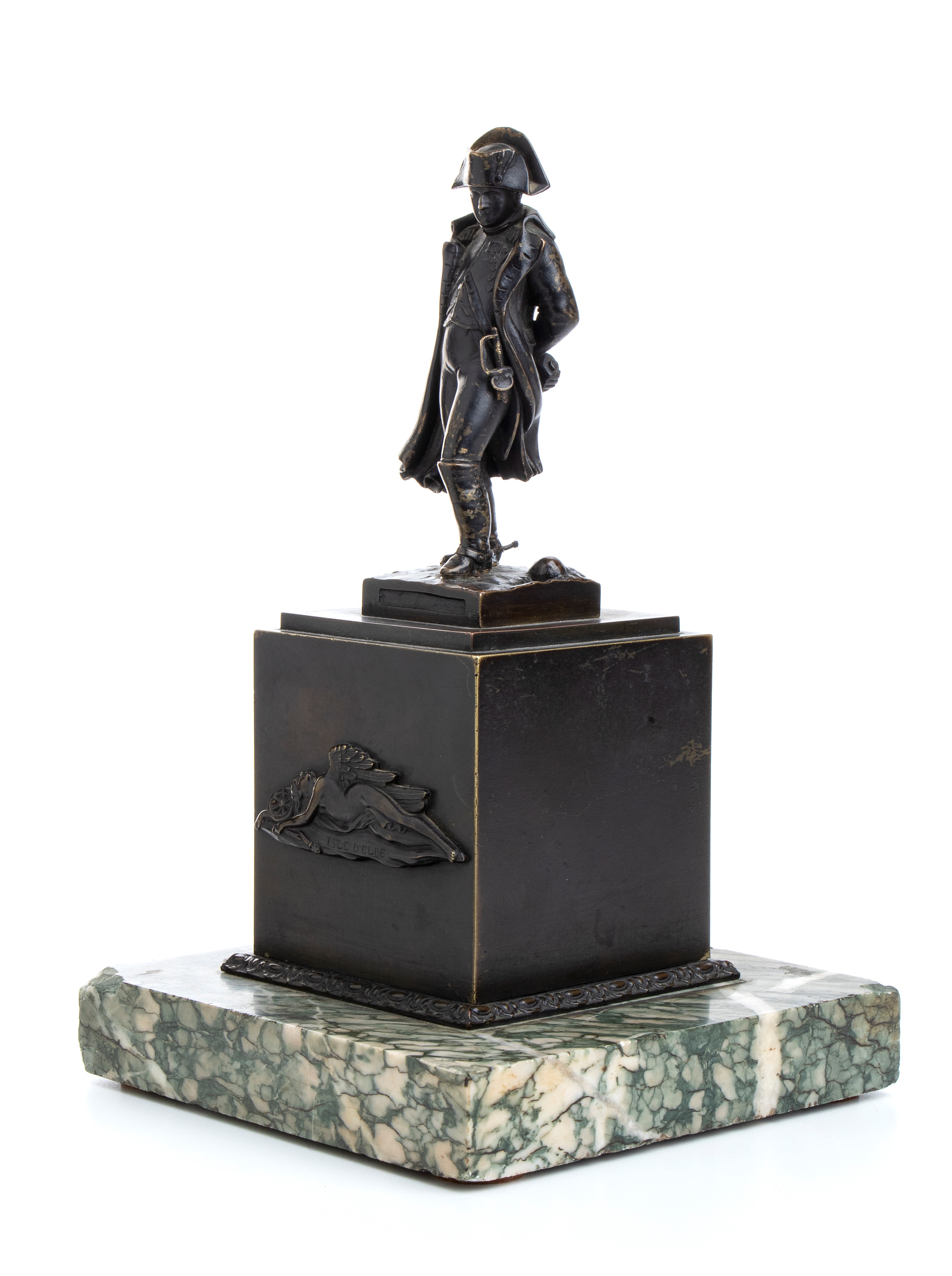 Scultura in Bronzo di Napoleone con Base in Marmo