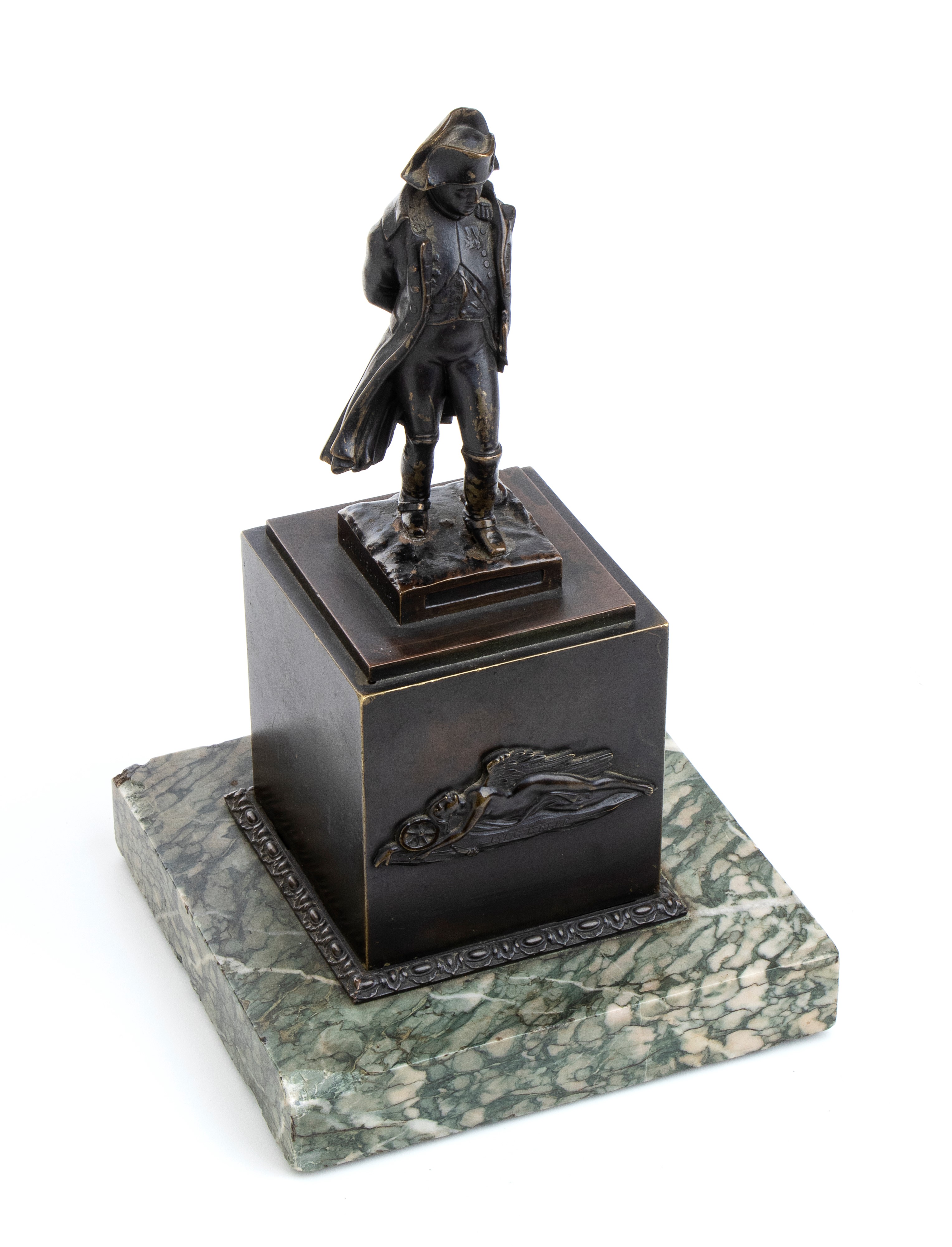 Scultura in Bronzo di Napoleone con Base in Marmo