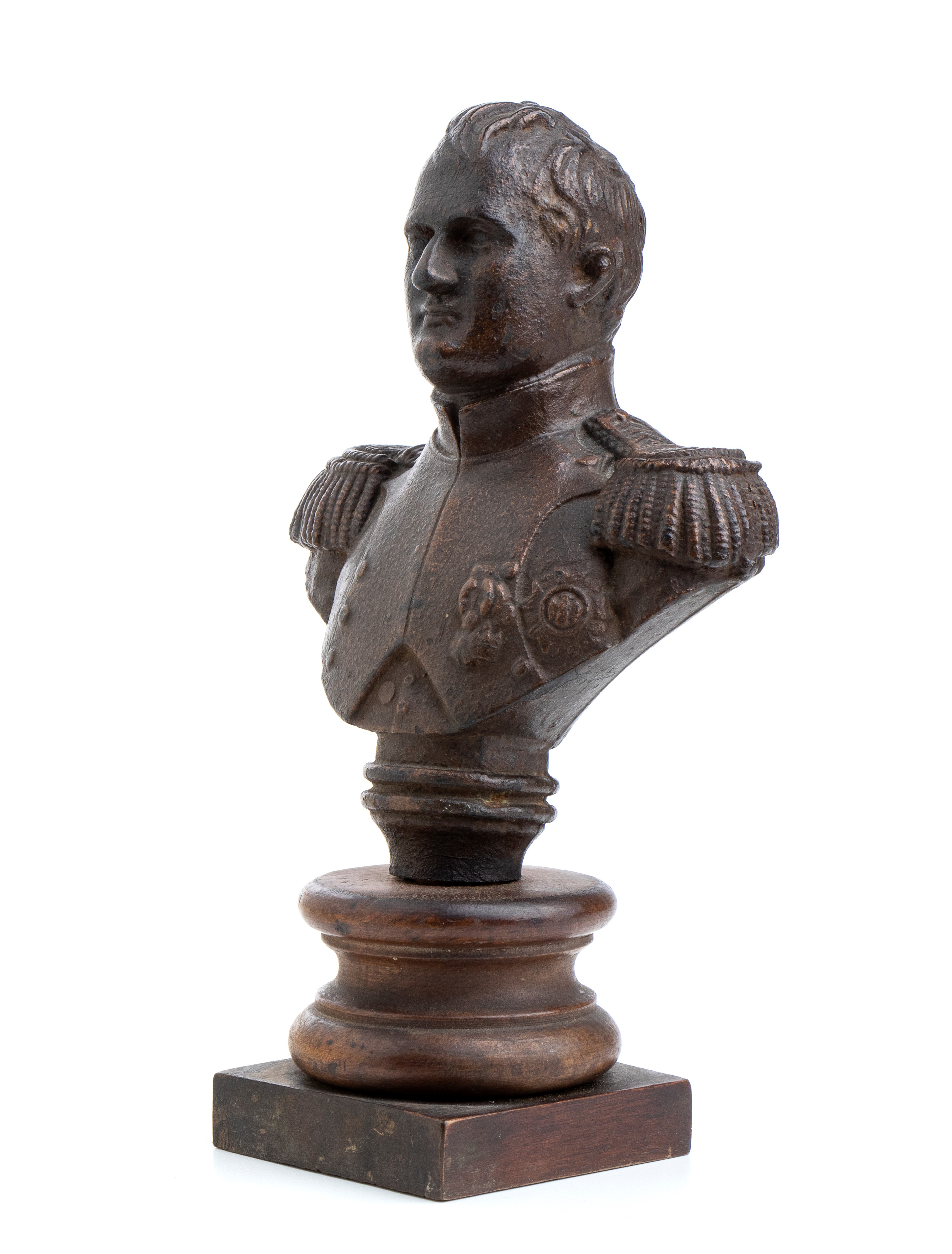 Piccolo Busto di Napoleone con Base in Legno