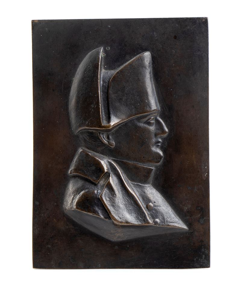 Placchetta in Bronzo con Busto di Napoleone