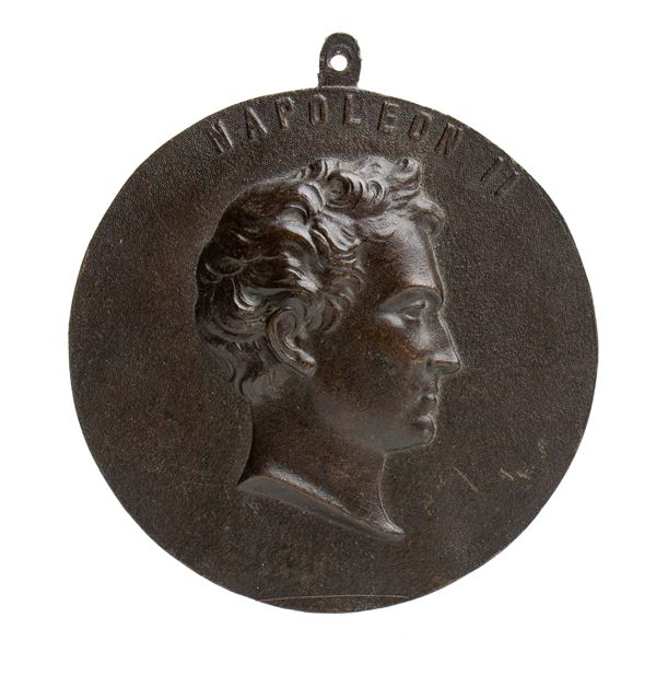 Placchetta in bronzo raffigurante Napoleone II
