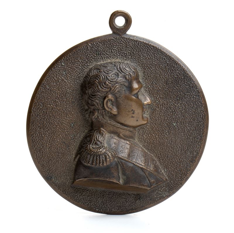 Placca in Bronzo Raffigurante il Busto di Napoleone