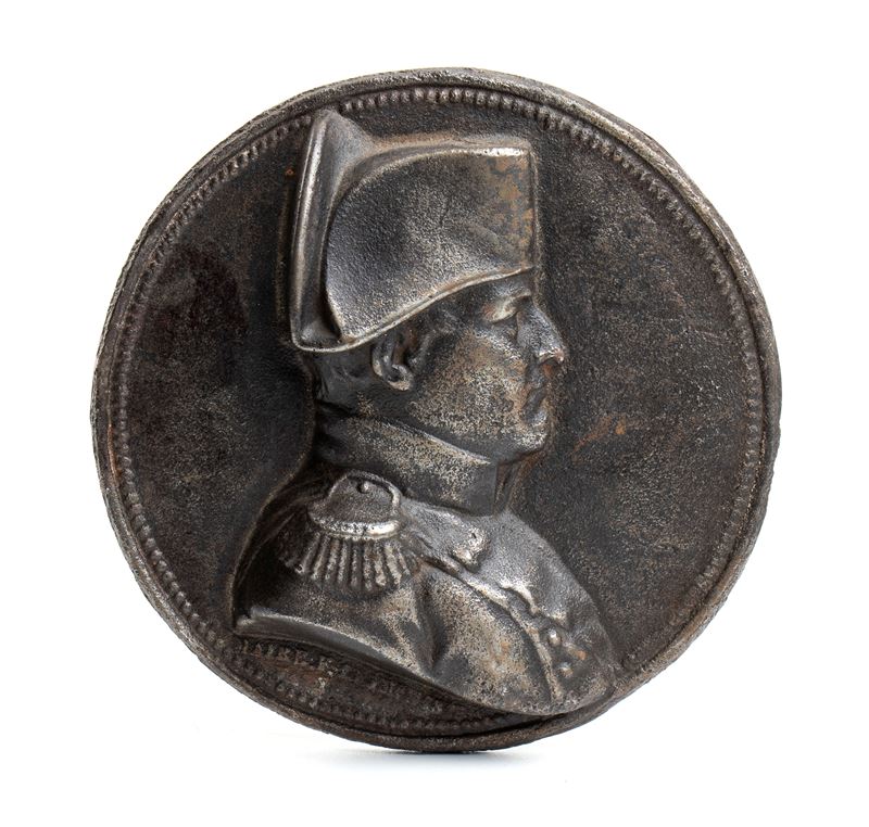 Placca in Bronzo Raffigurante il Busto di Napoleone