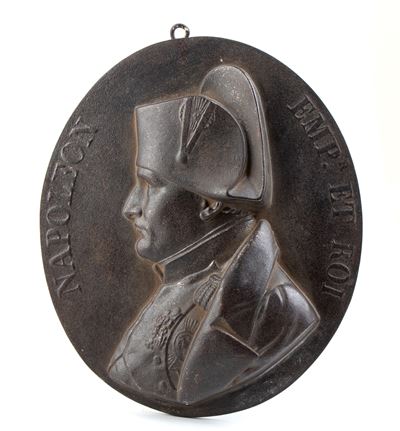 Placca Ovale in Bronzo Raffigurante il Busto di Napoleone